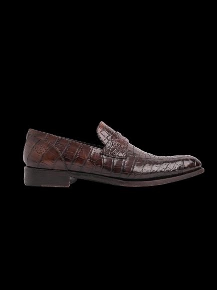 Excellent Ermenegildo Zegna Orange Leather Loafers Size 41.5