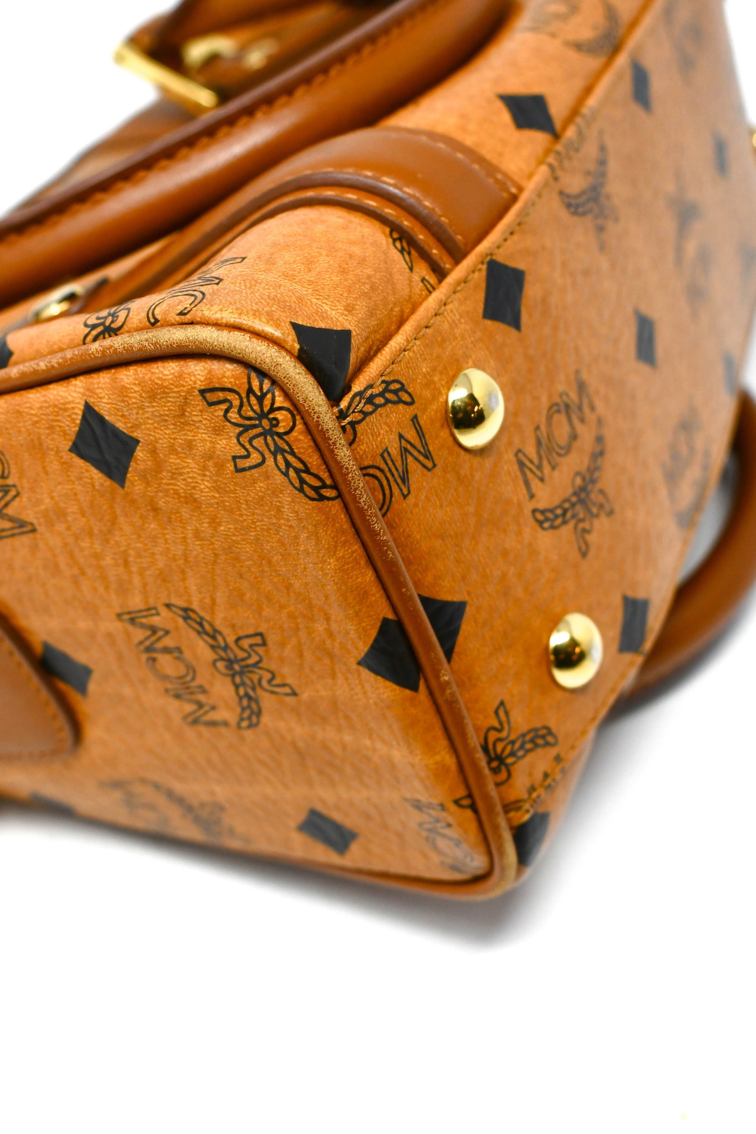 MCM Boston Bag Cognac Viseto