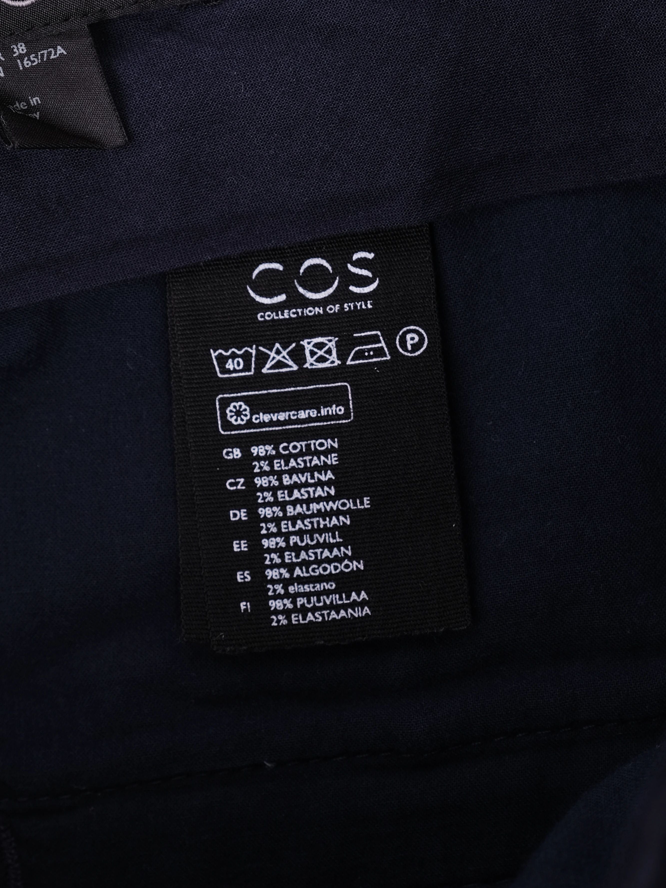 Excellent Cos Blue Corduroy Shorts Size M Women Elastane