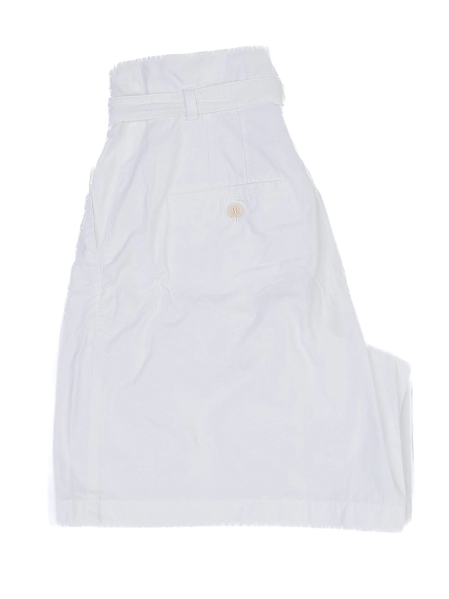 Excellent Weekend MaxMara White Cotton Shorts with Belt Size N/A