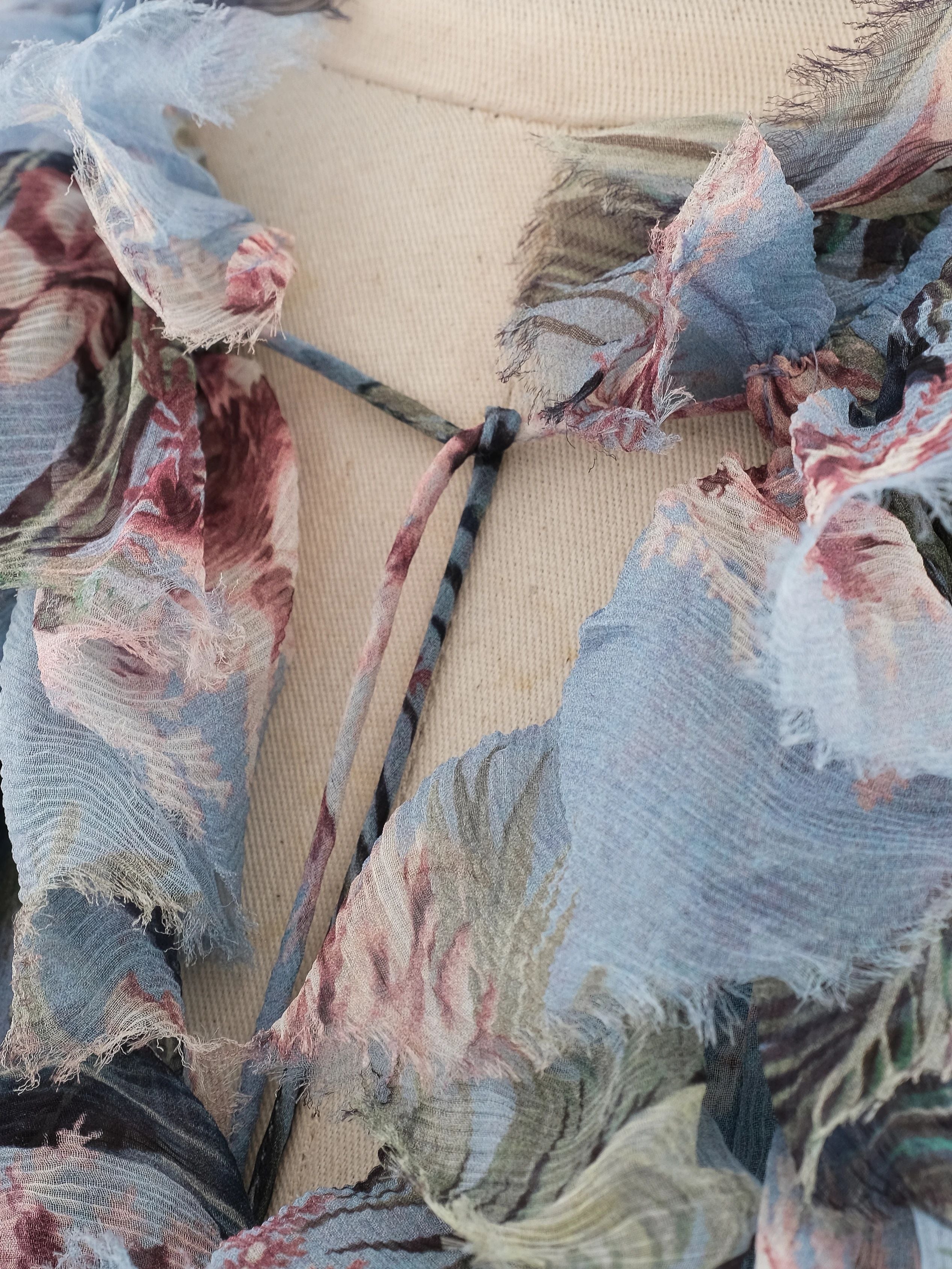 Excellent Zimmerman Floral Silk Blouse XS Pastel Combined Color