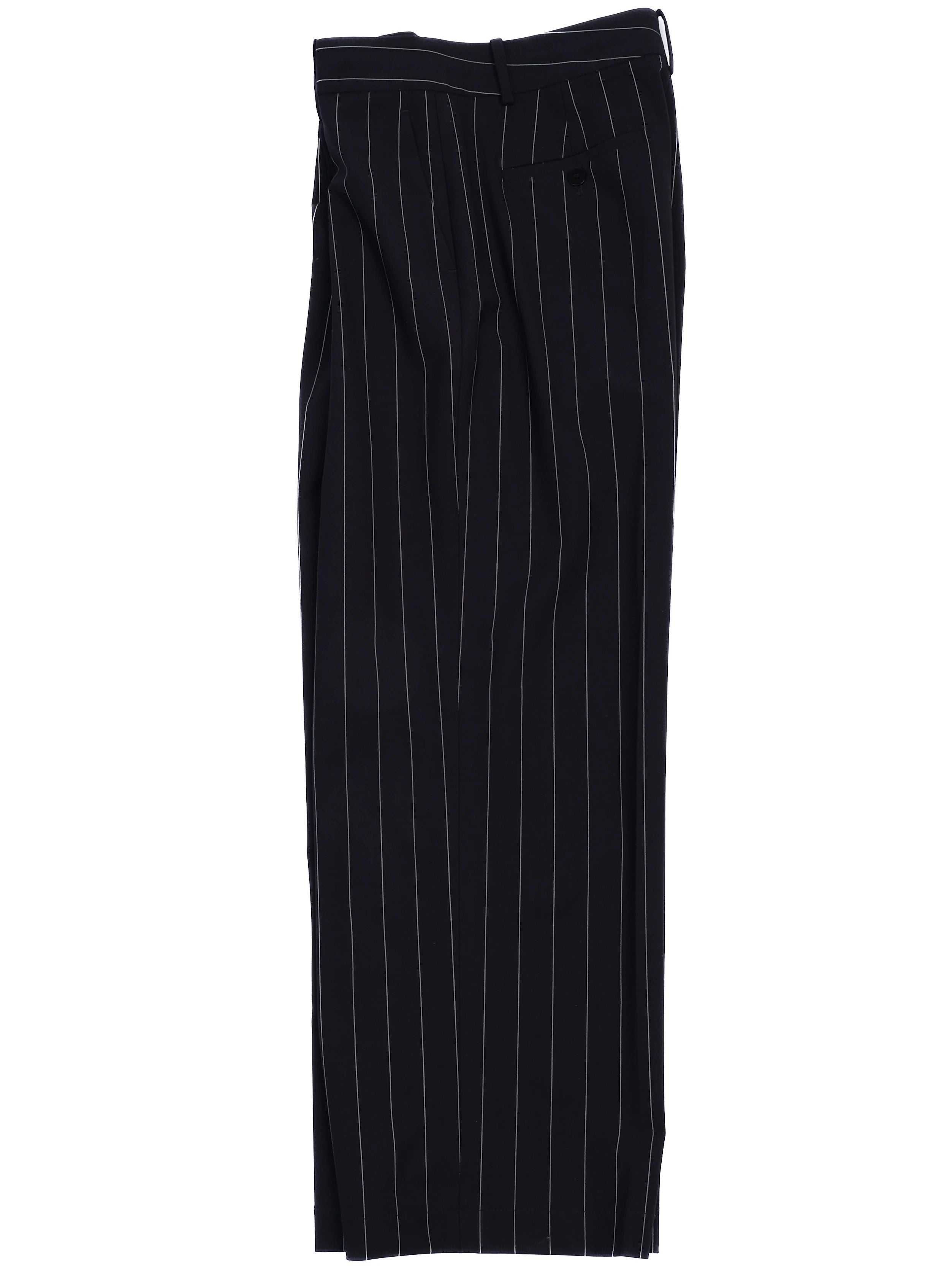 Excellent Theory Black Pinstripe Trousers Size S Wool