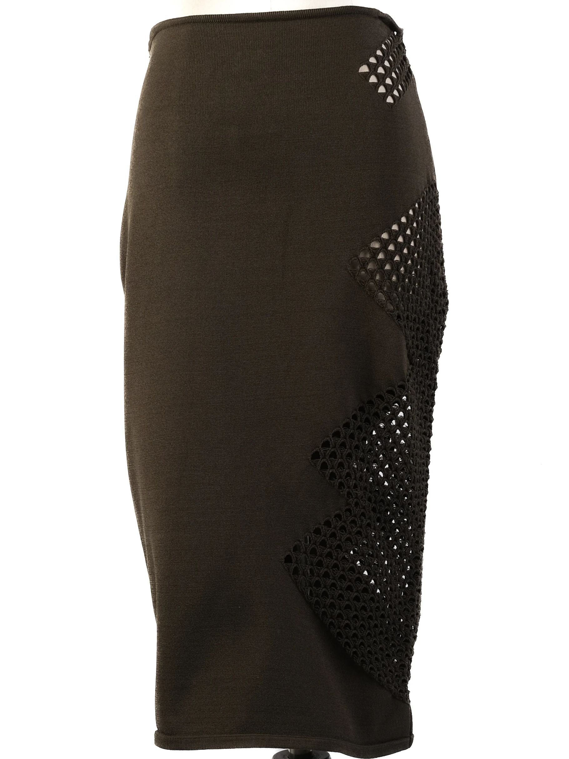 Excellent Alexandre Vauthier Green Viscose Skirt Size XS