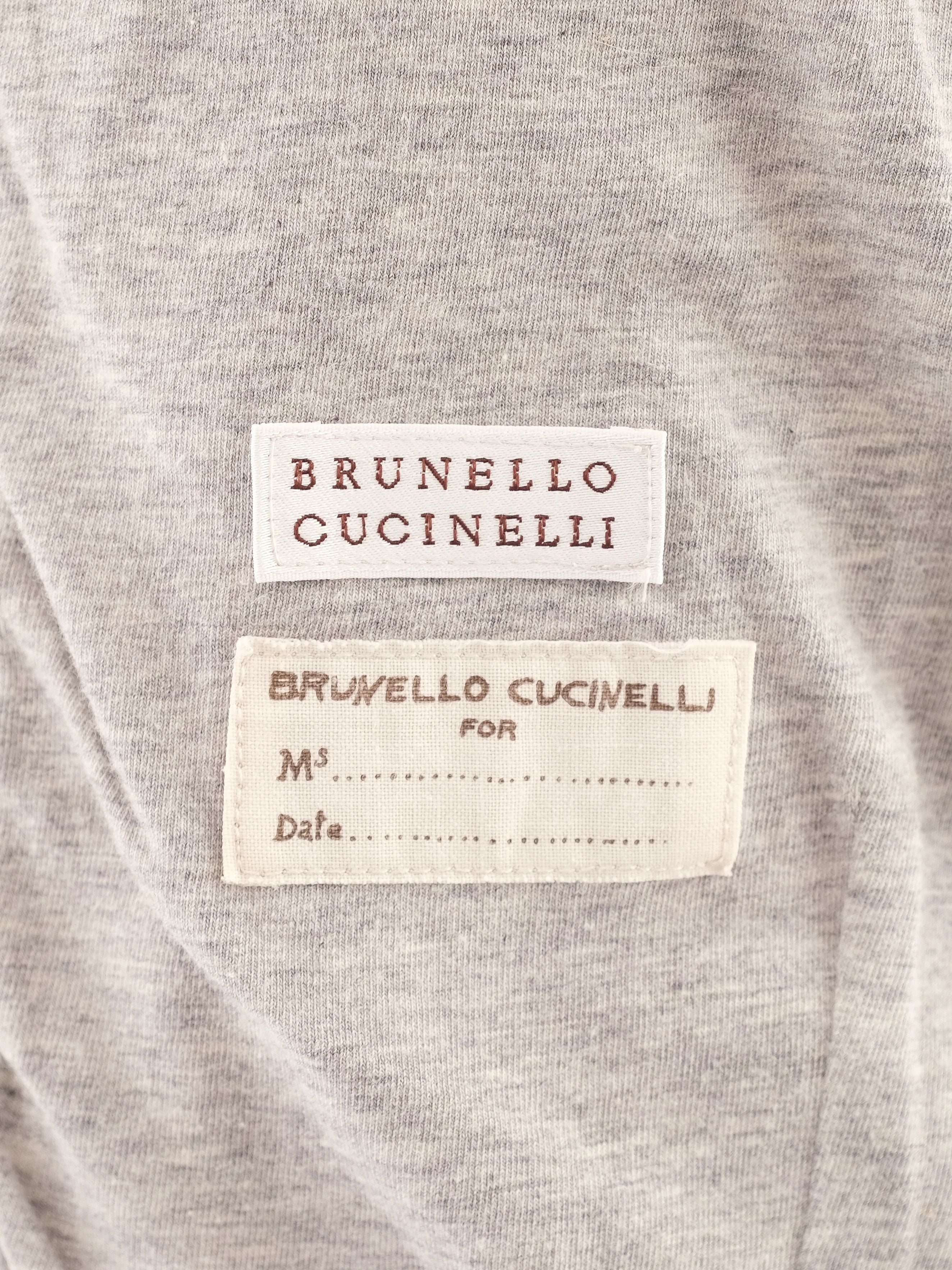 Excellent Brunello Cucinelli Gray Silk Cropped Jacket Size S