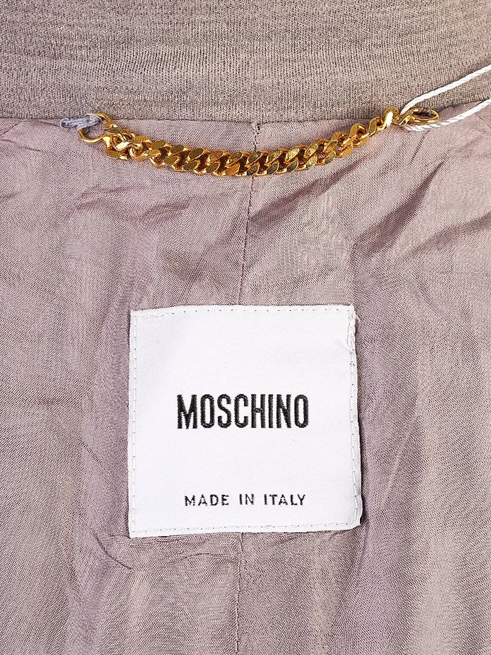 Excellent Moschino Gray Wool Jacket Size M with Wide Cuffs