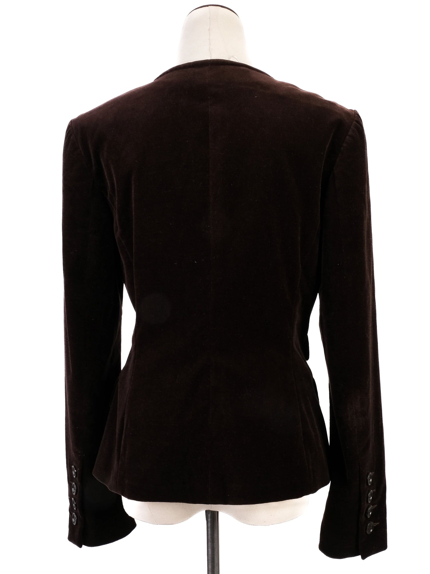 Excellent Clips Orange Modal Blazer V-Neck Size M Women