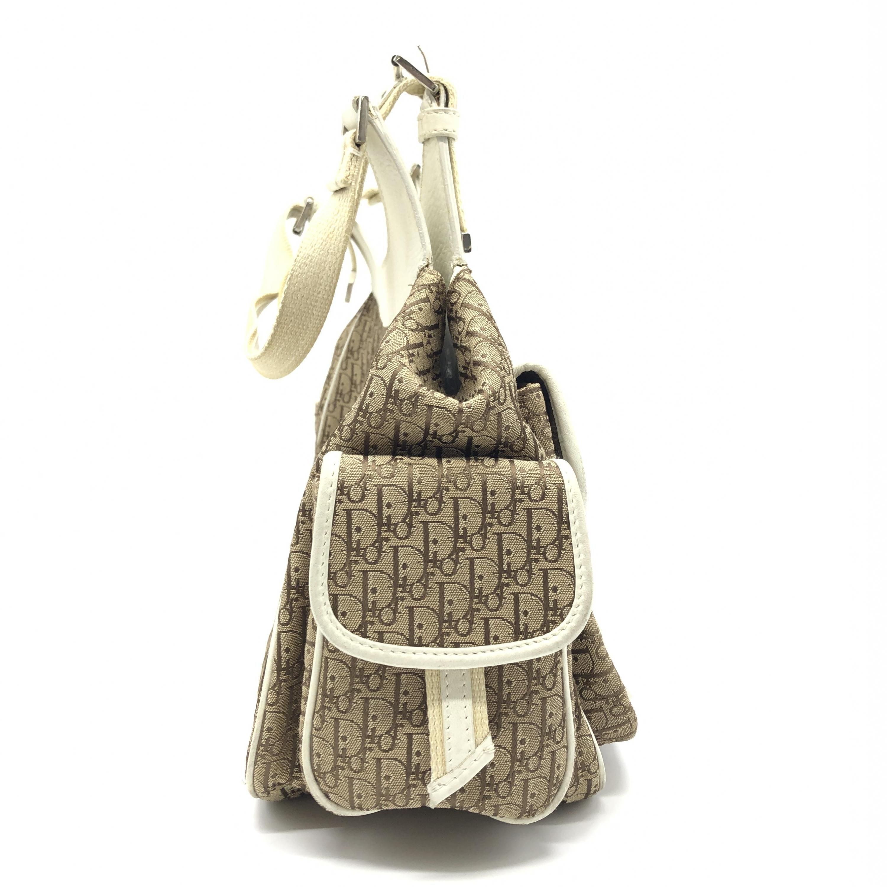Dior Trotter Monogram Canvas Shoulder Bag