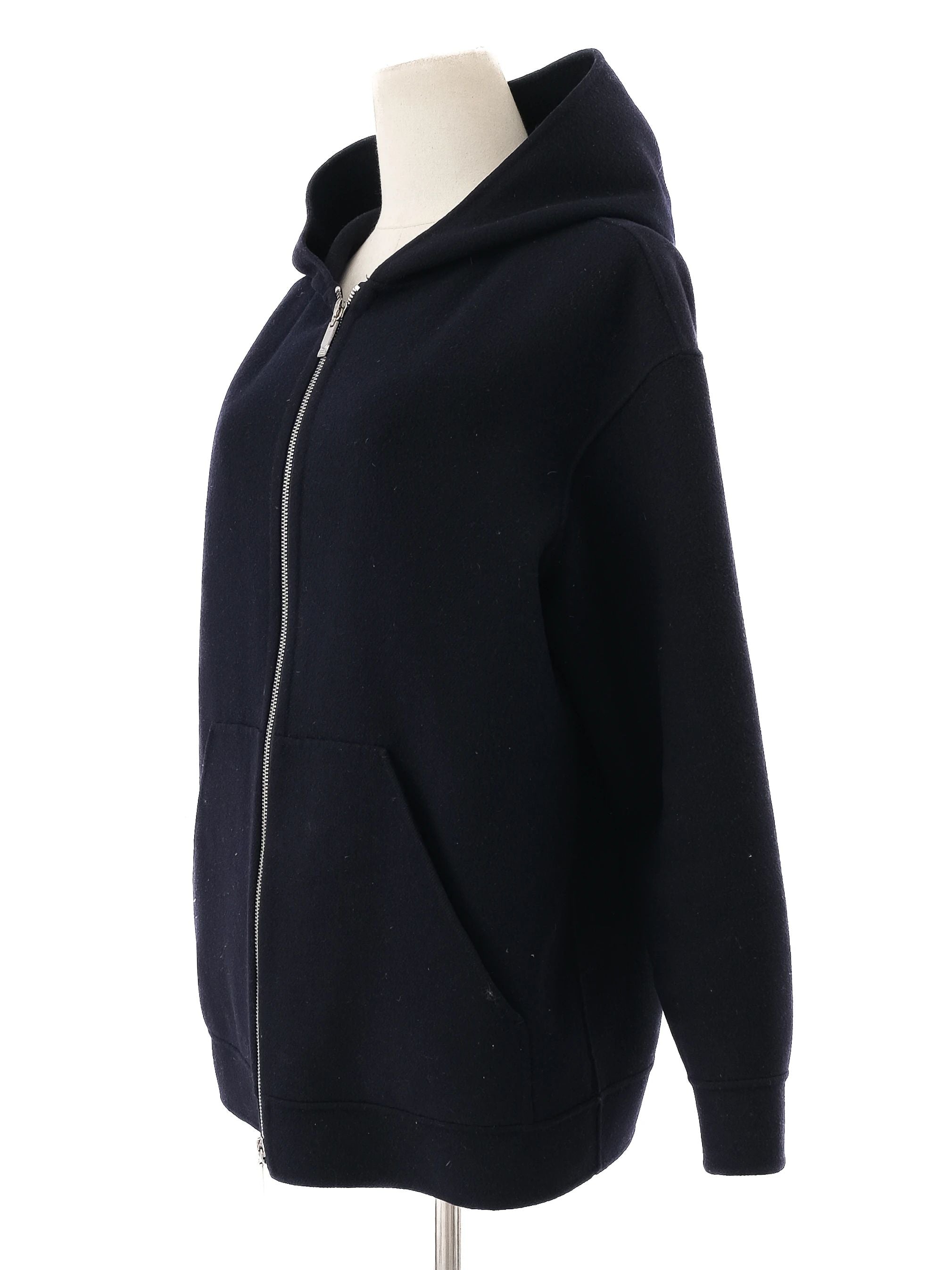 Max Mara Excellent Condition Navy Blue Wool Hoodie Size L