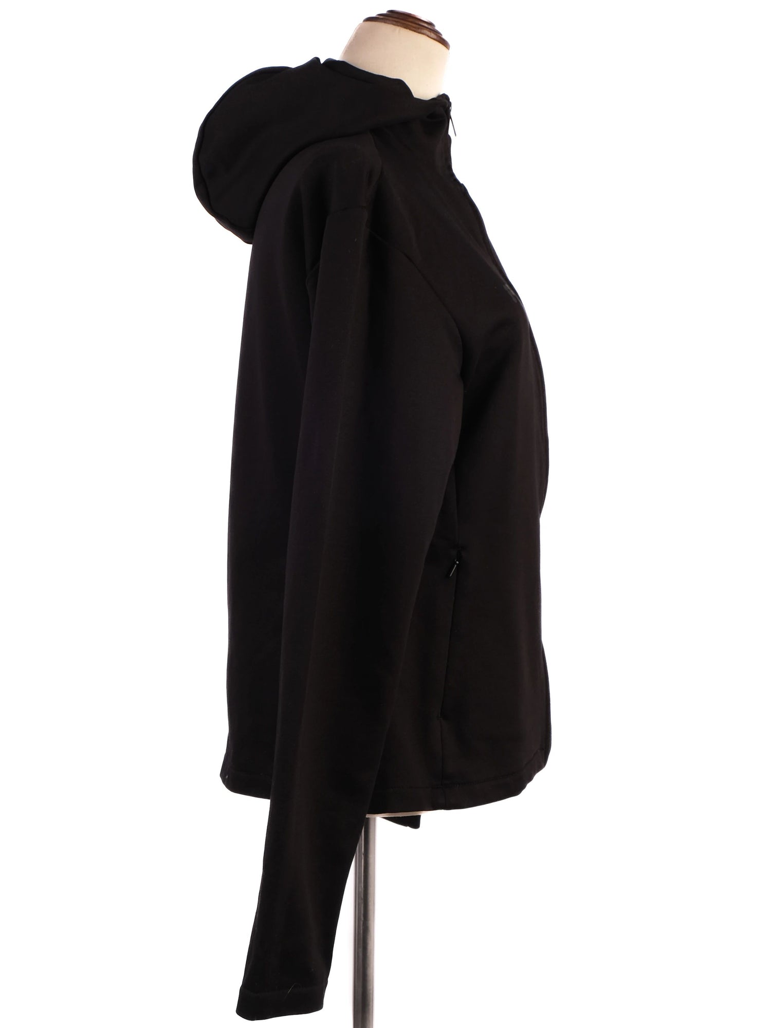 Excellent Pangaia Black Hooded Jacket Cotton Medium Size M