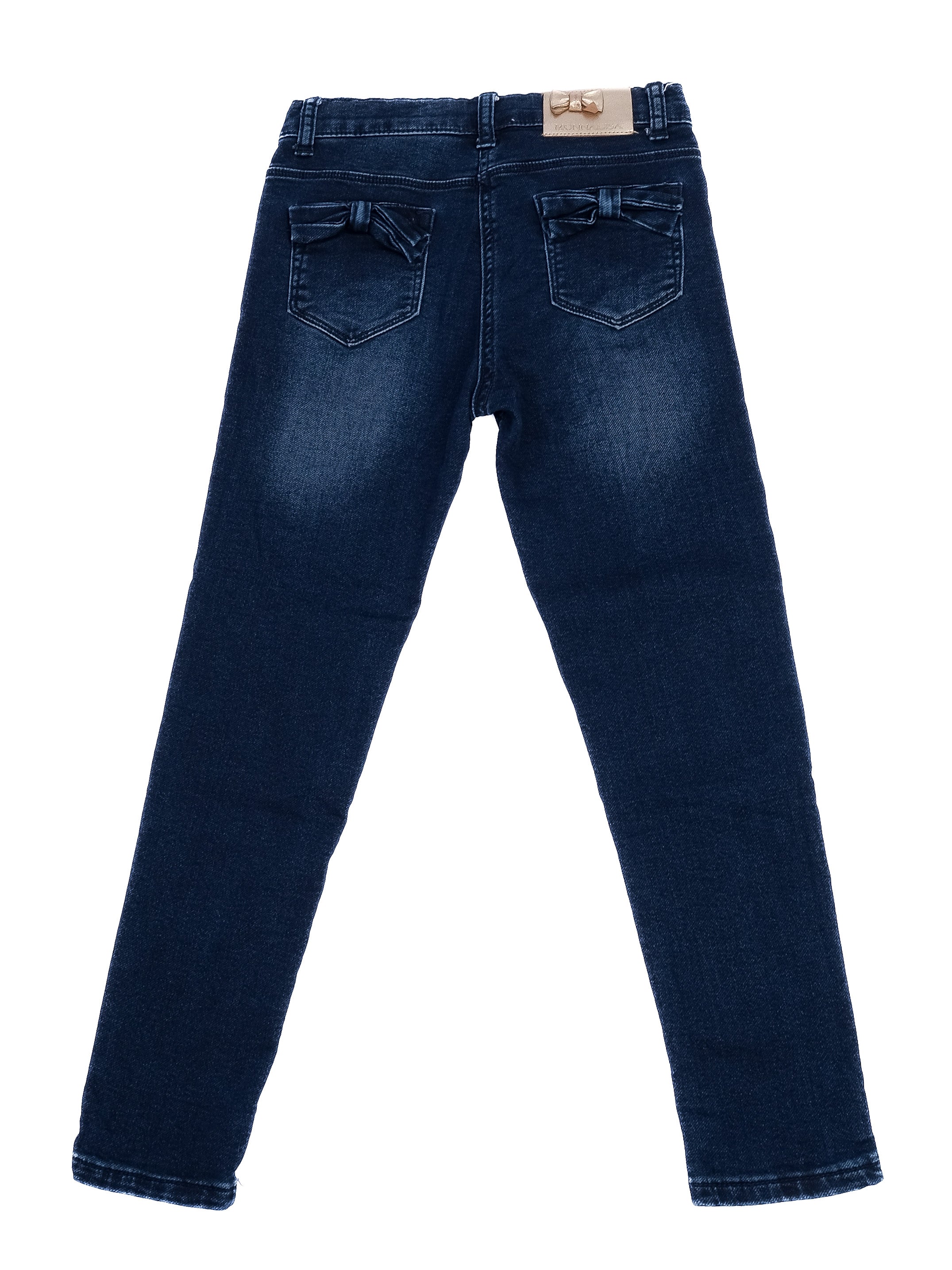 Excellent Monnalisa Blue Cotton Jeans for Kids, Size 7