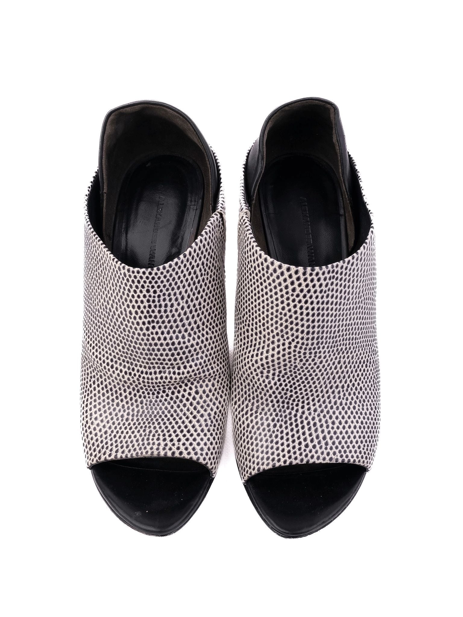Good Alexander Wang White Leather Wedge Shoes Size 38