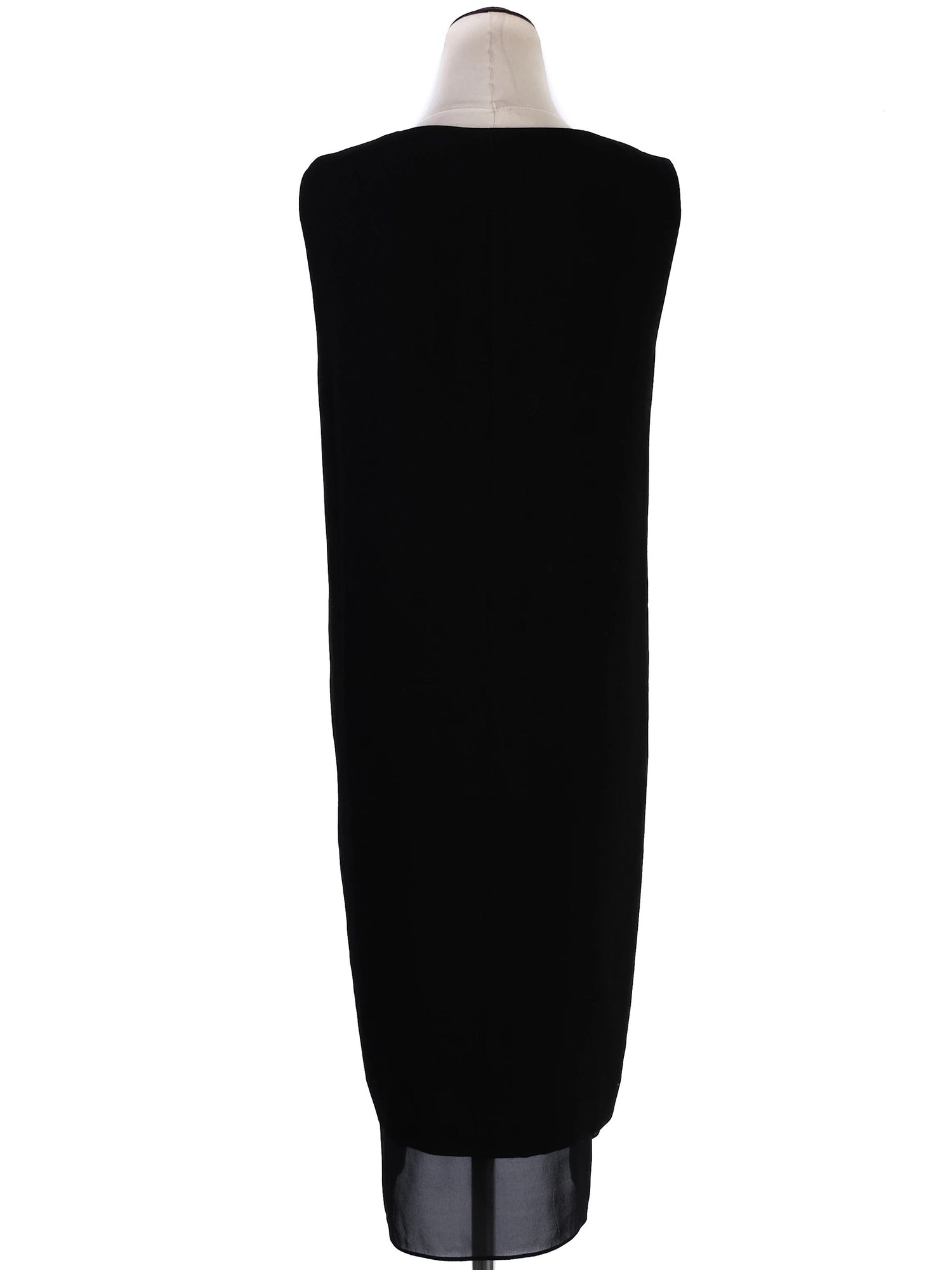 Excellent DKNY Black Sleeveless Dress Polyester V-Neck Size XS