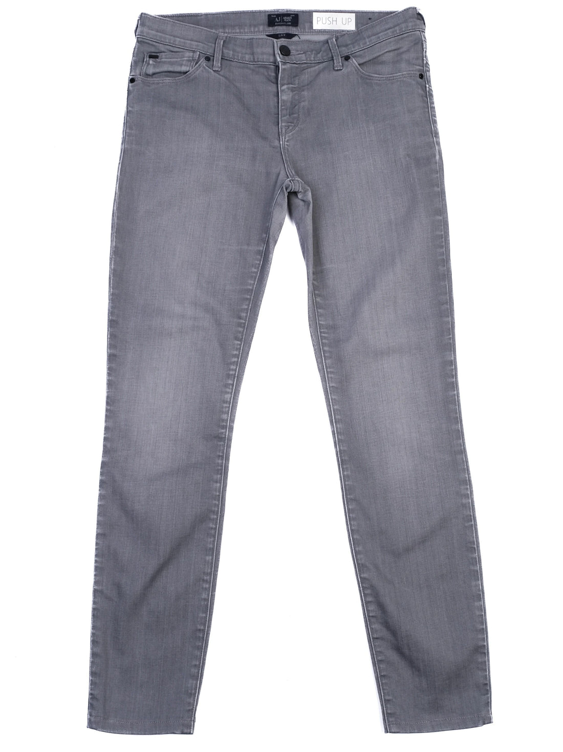 Excellent Armani Jeans Gray Polyester Push Up Size M Women