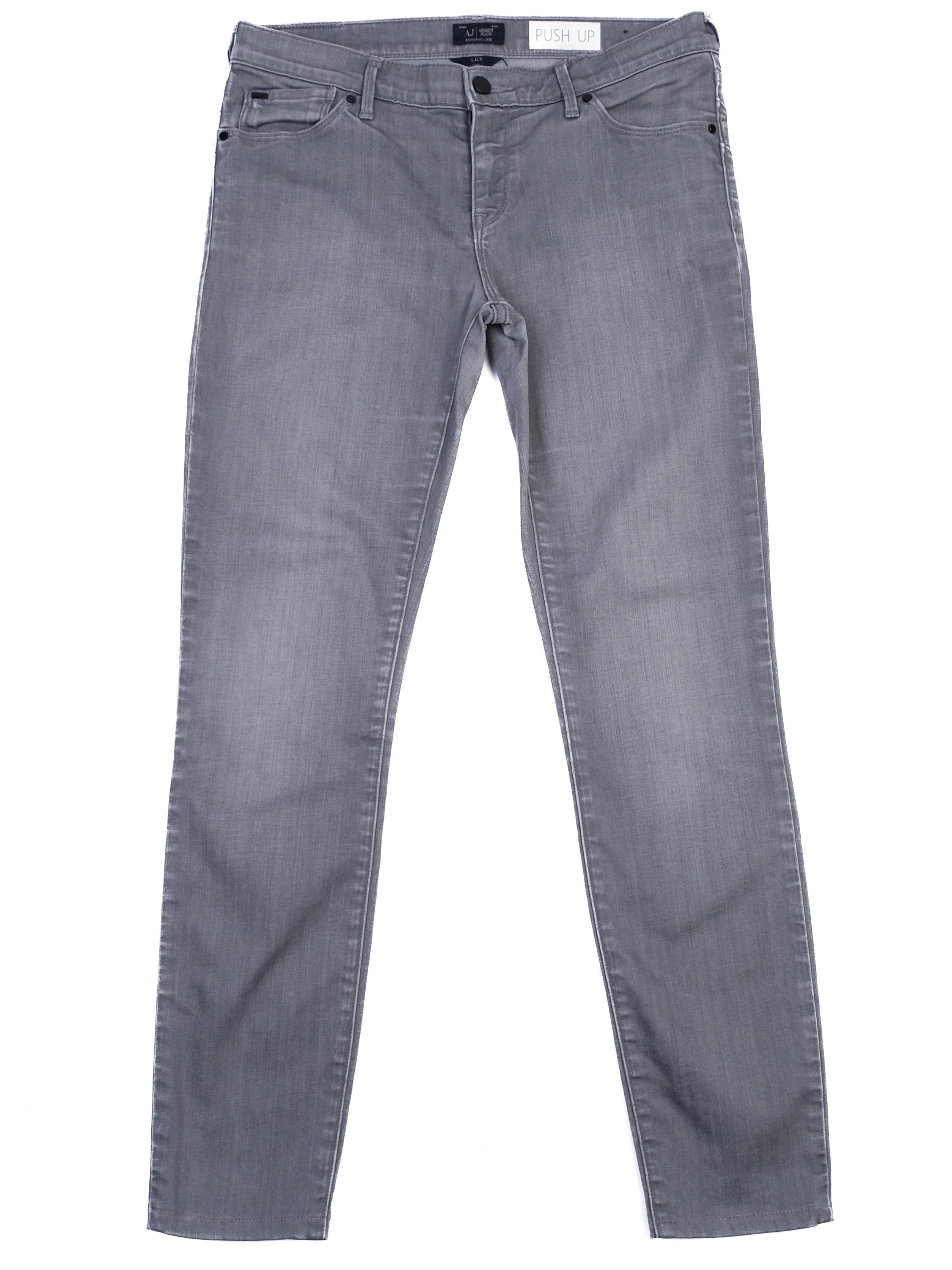 Excellent Armani Jeans Gray Polyester Push Up Size M Women