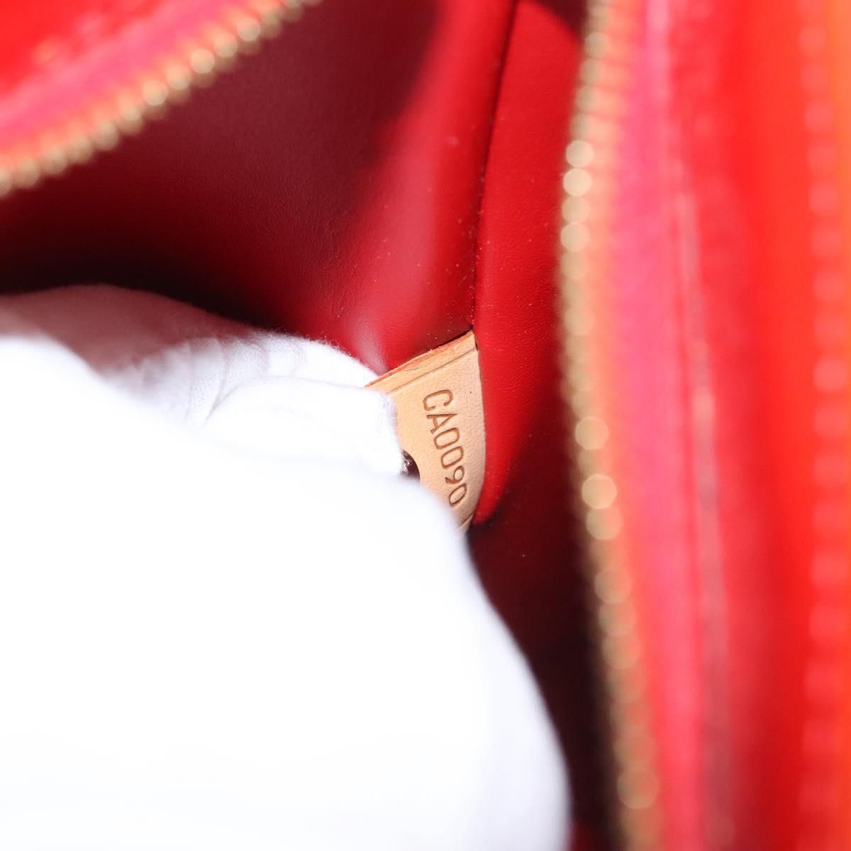 Louis Vuitton Vernis Houston Hand Bag Red M 91092 Lv Auth