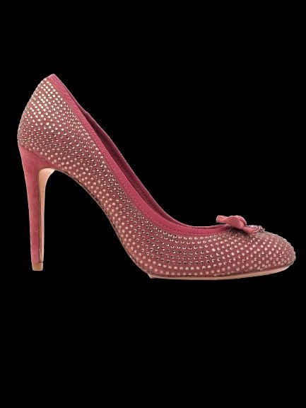 Excellent Tory Burch Red High-Heeled Shoes Size 38 Leather