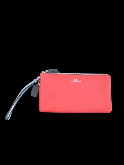 Excellent Coach Leather Clutch Wristlet in Combined Colors