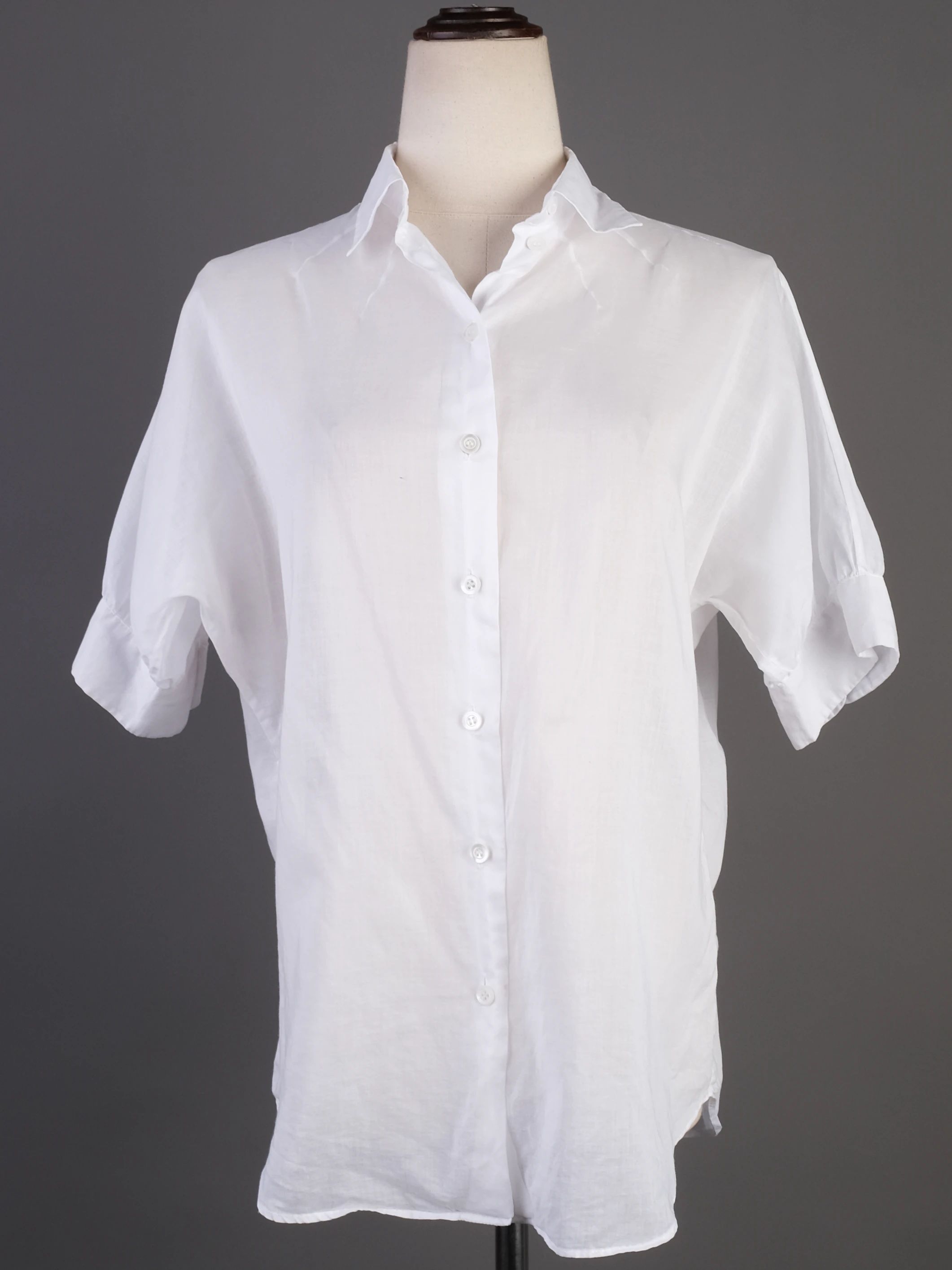 Excellent Moschino White Cotton Shirt Size M with Classic Collar