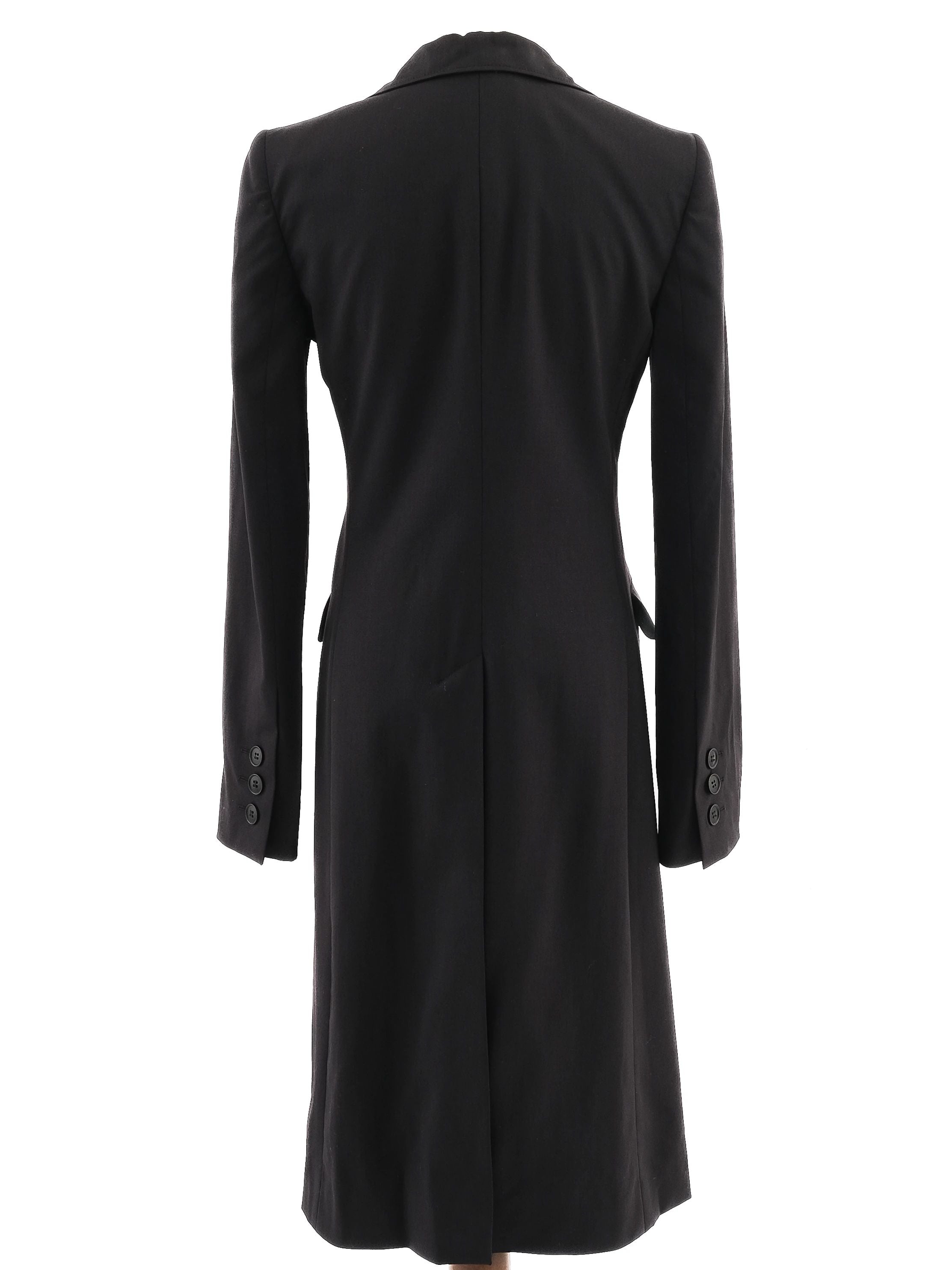 Excellent Emporio Armani Black Wool WomenÕs Coat Size S