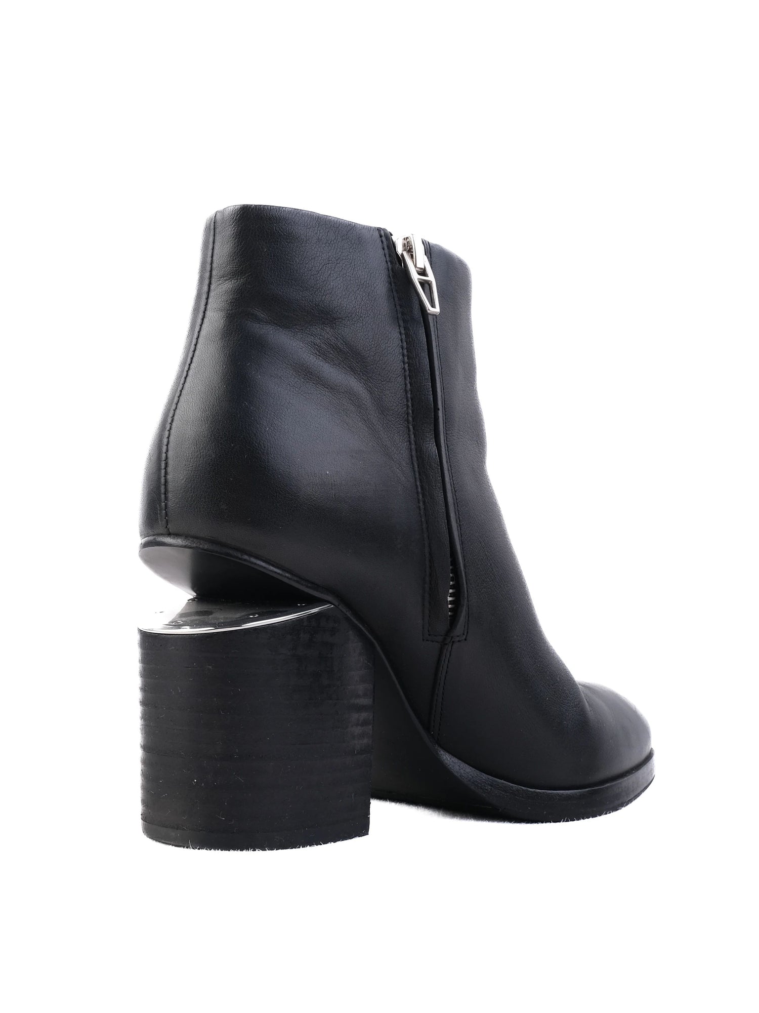 Excellent Alexander Wang Black Leather Ankle Boots Size 37.5