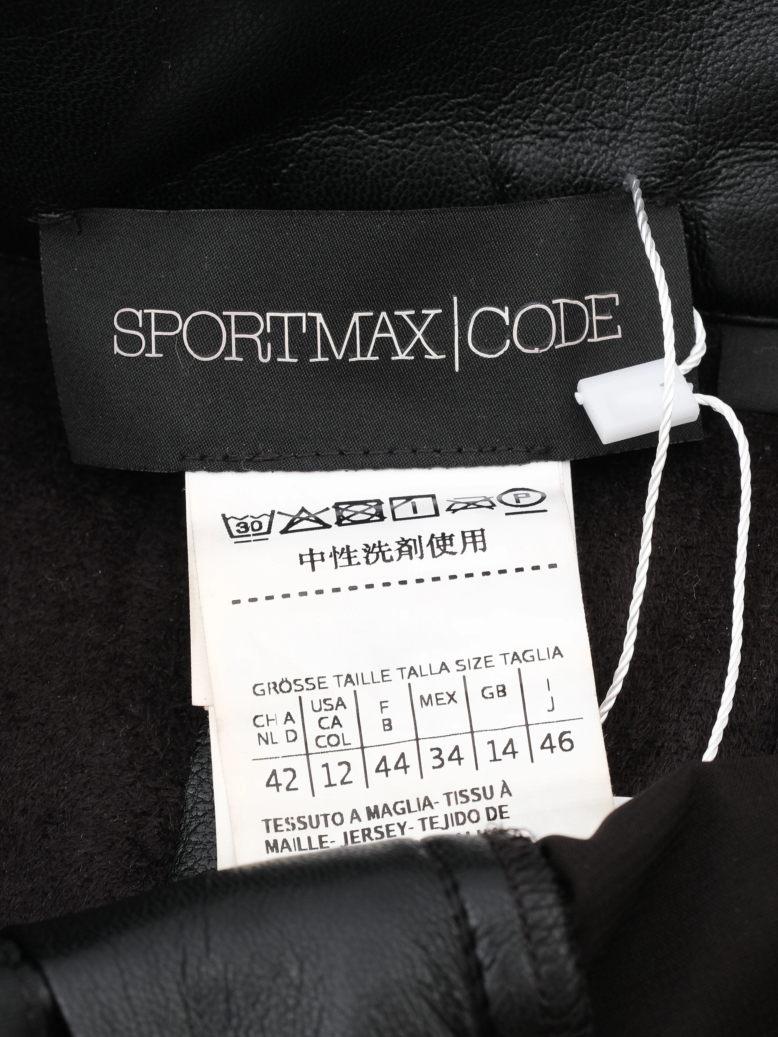 Sportmax Black Pleated Pants with Side Buckles Size XXL Excellent