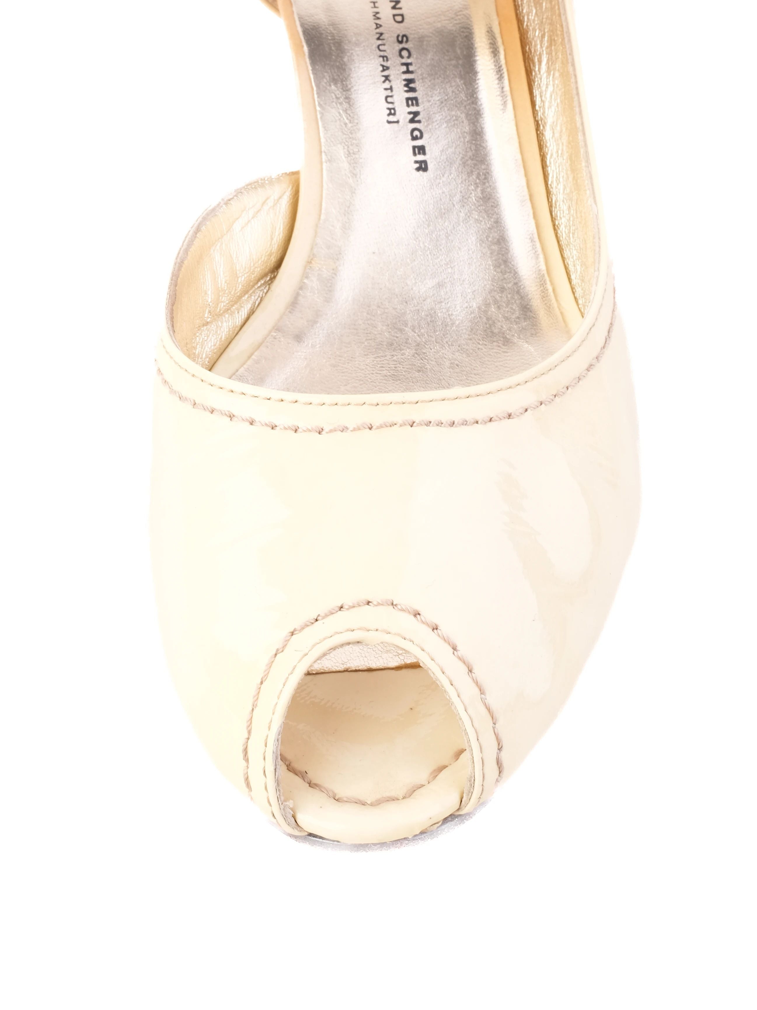 Excellent Kennel&Shmenger White Leather Wedge Shoes Size 38