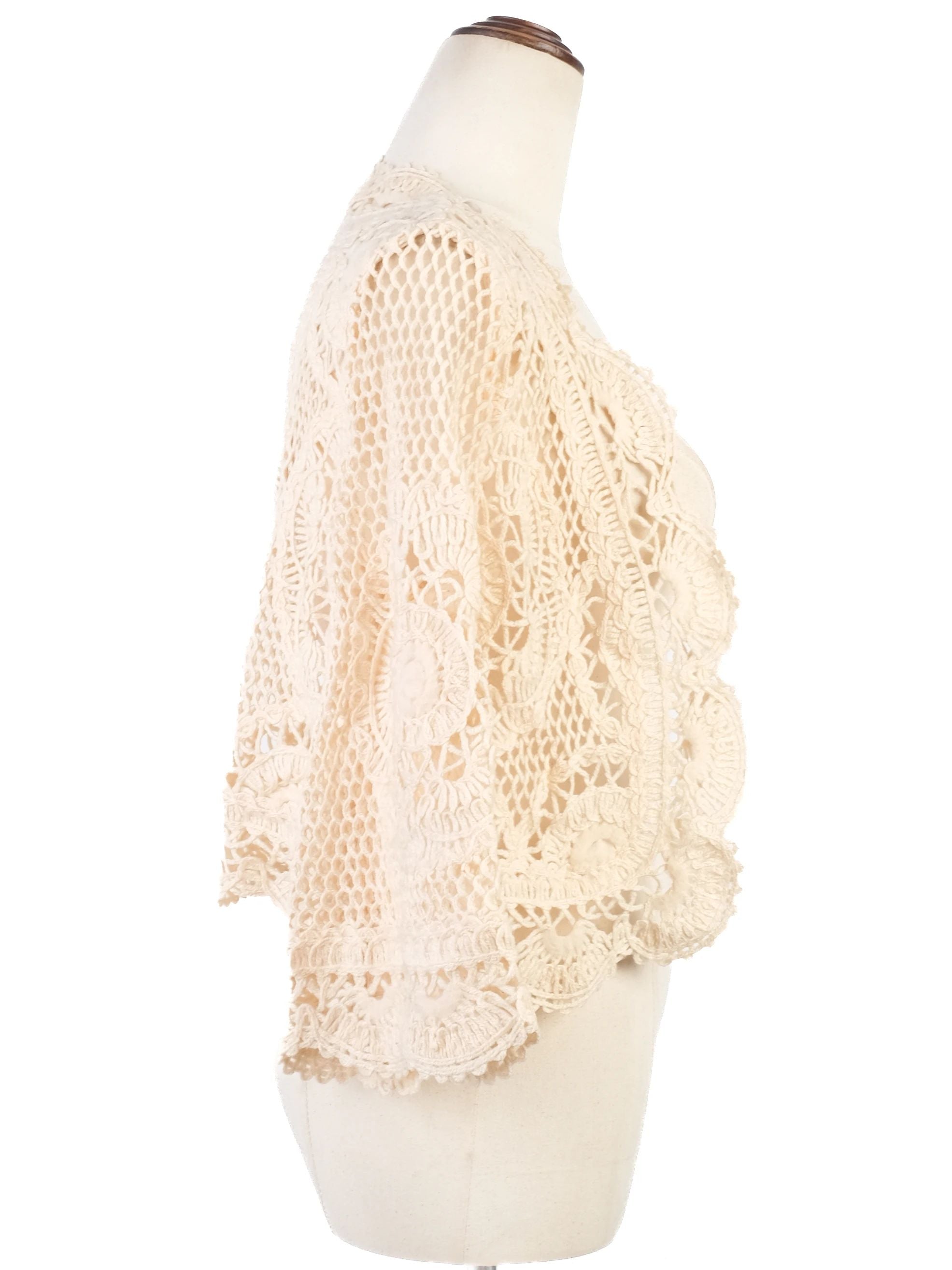 Excellent Valentino Pink Wool Cardigan Size S with Lace Details