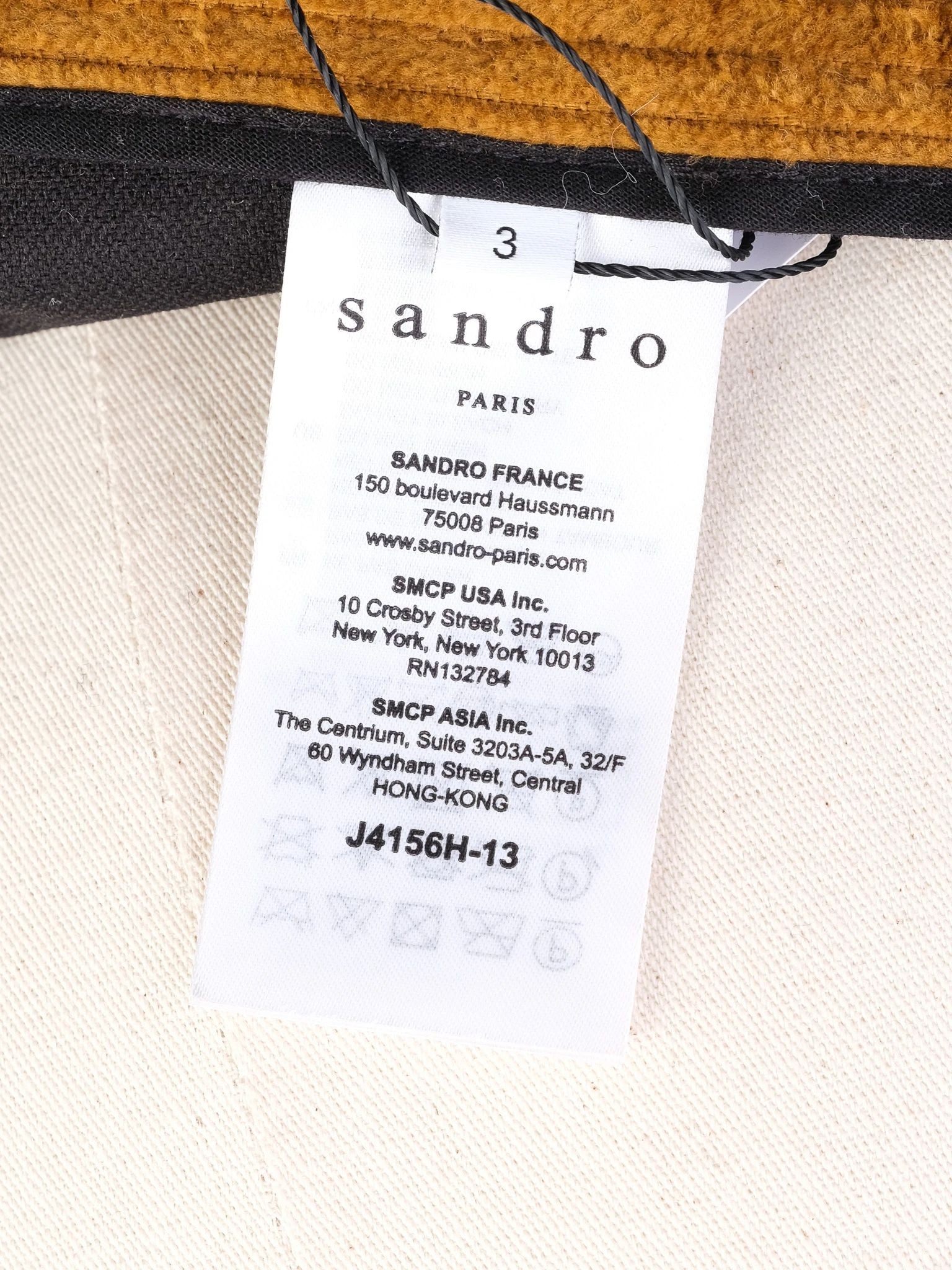 Excellent Sandro Orange Polyester Skirt Size M Knee-Length