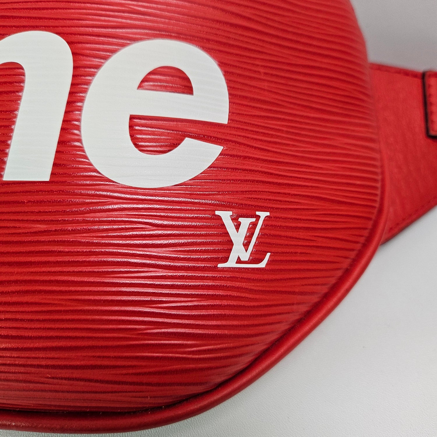 Louis Vuitton Supreme Red White Epi Bumbag