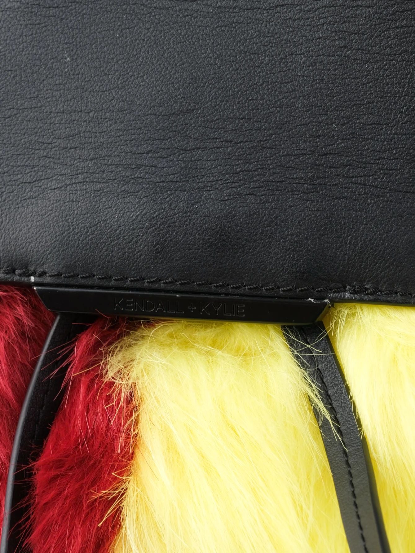 Excellent Kendall+Kylie Multicolored Faux Fur and Leather Backpack