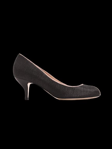 Excellent Fabi Black Leather Peep-Toe High Heels Size 37