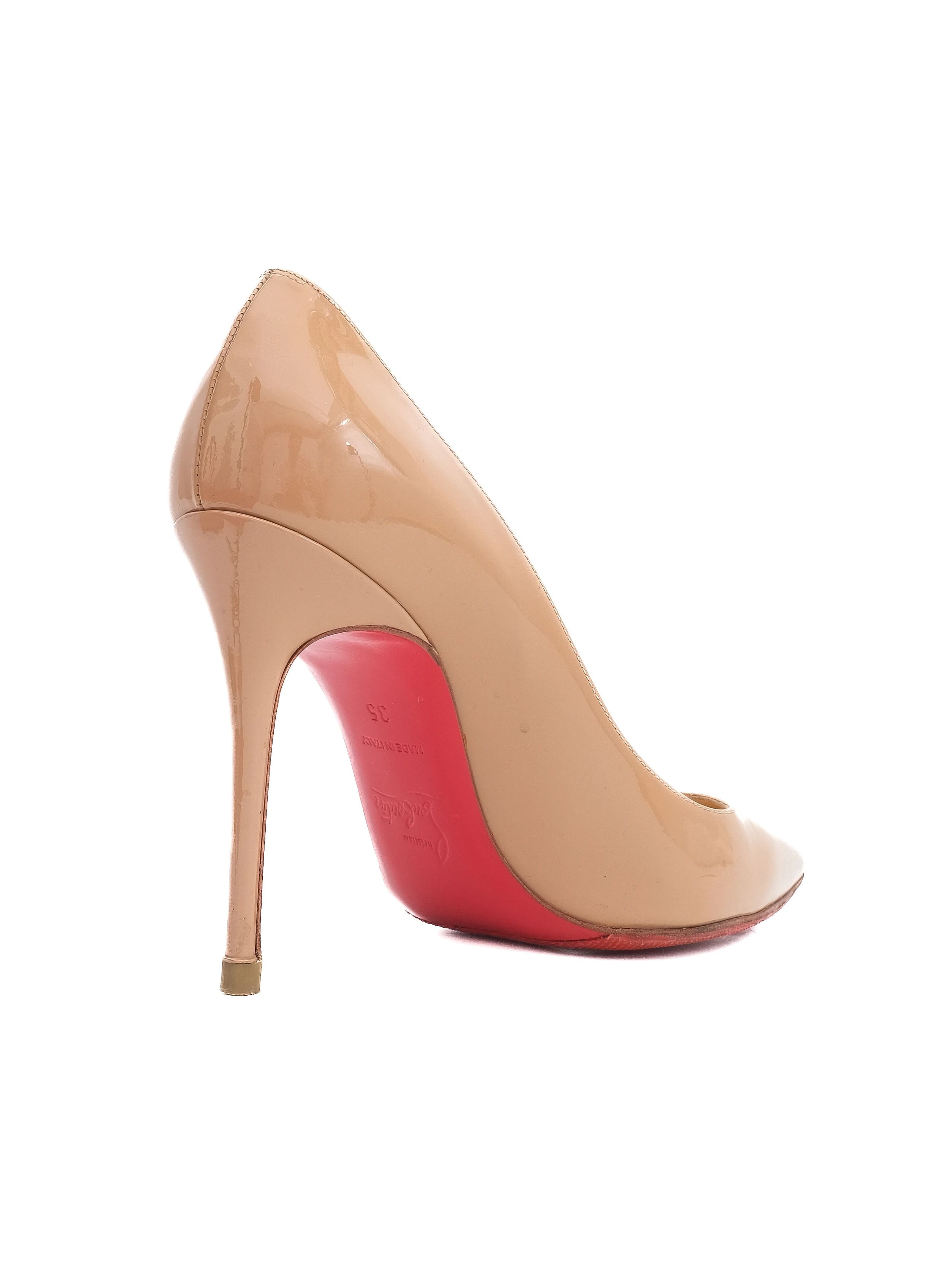 Christian Louboutin Pink Leather High Heels Size 34 Excellent Condition