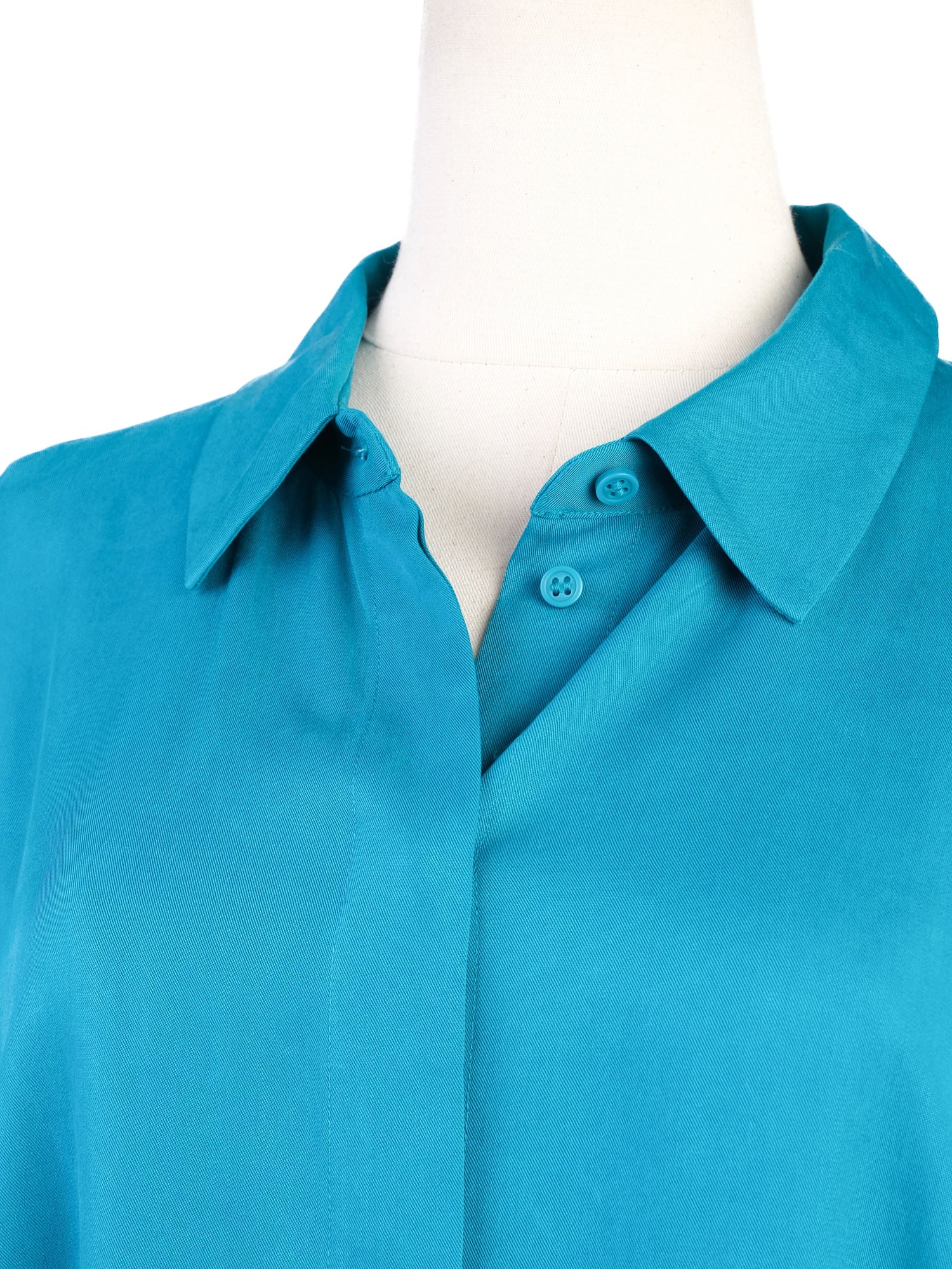 NEW Cos Teal Shirt Dress Long Sleeve Size M