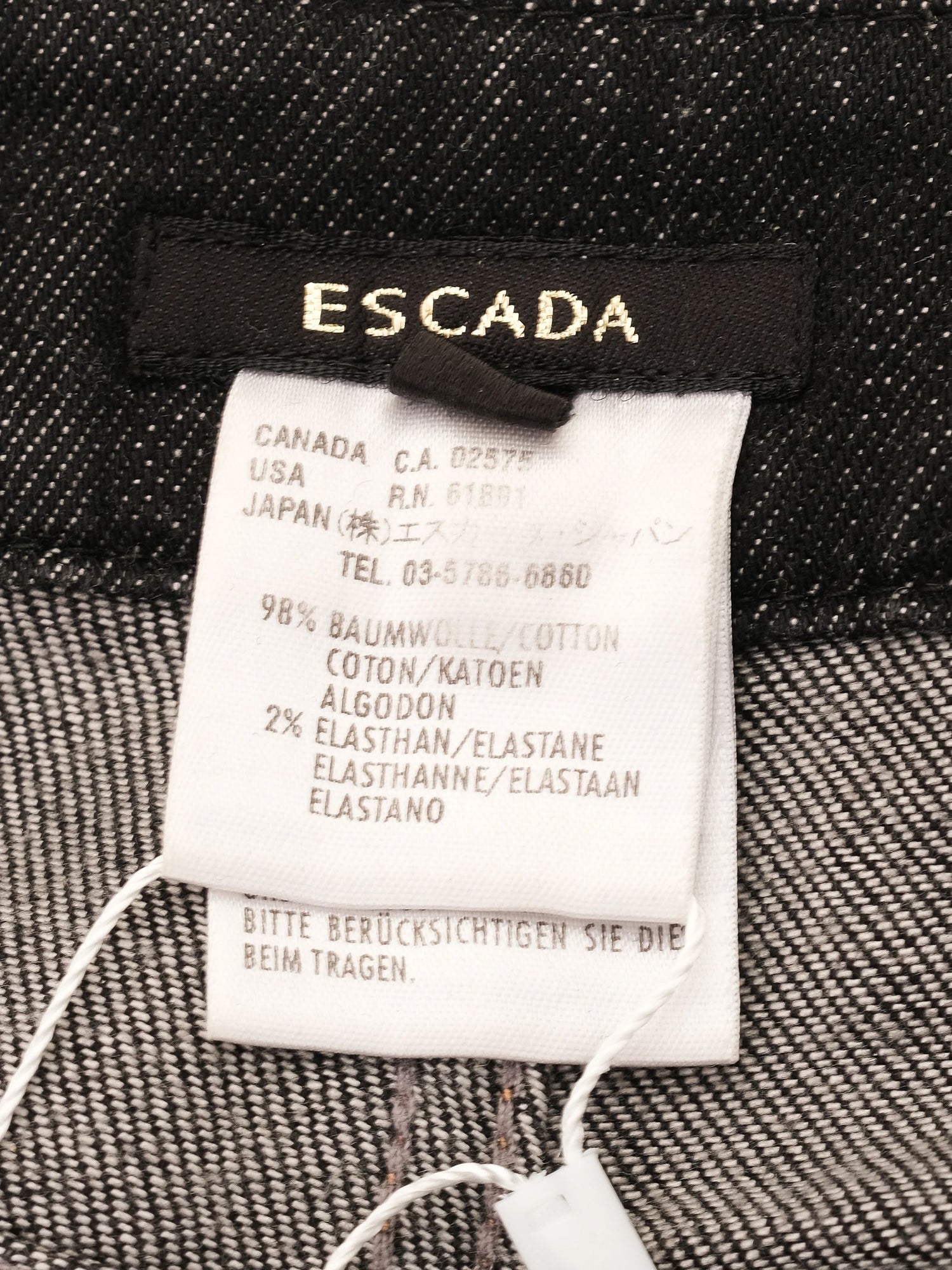 Excellent Escada Black Flare Jeans Size M Women&
