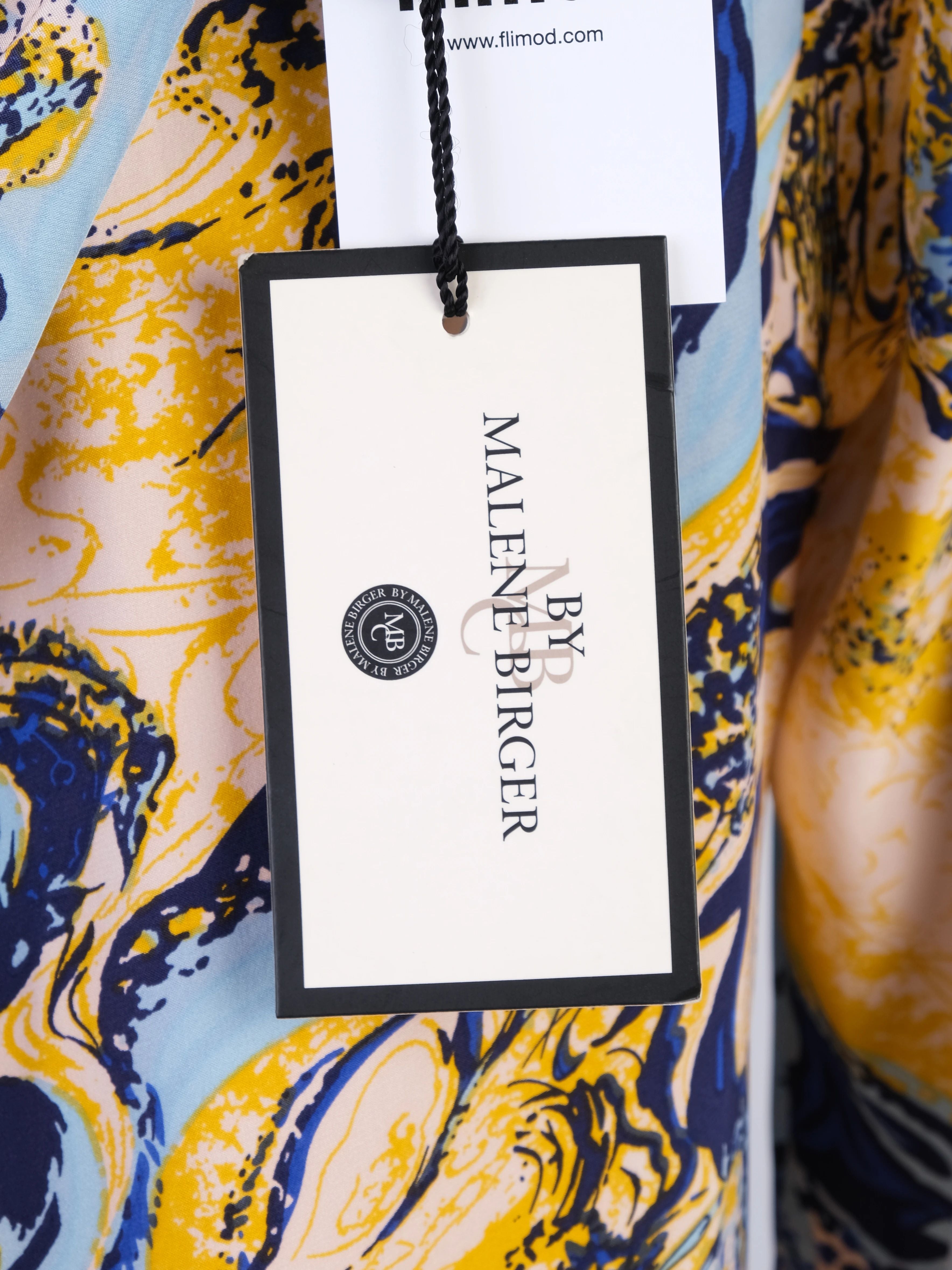 NEW By Malene Birger Flowy Blouse Marbled Silk Size S