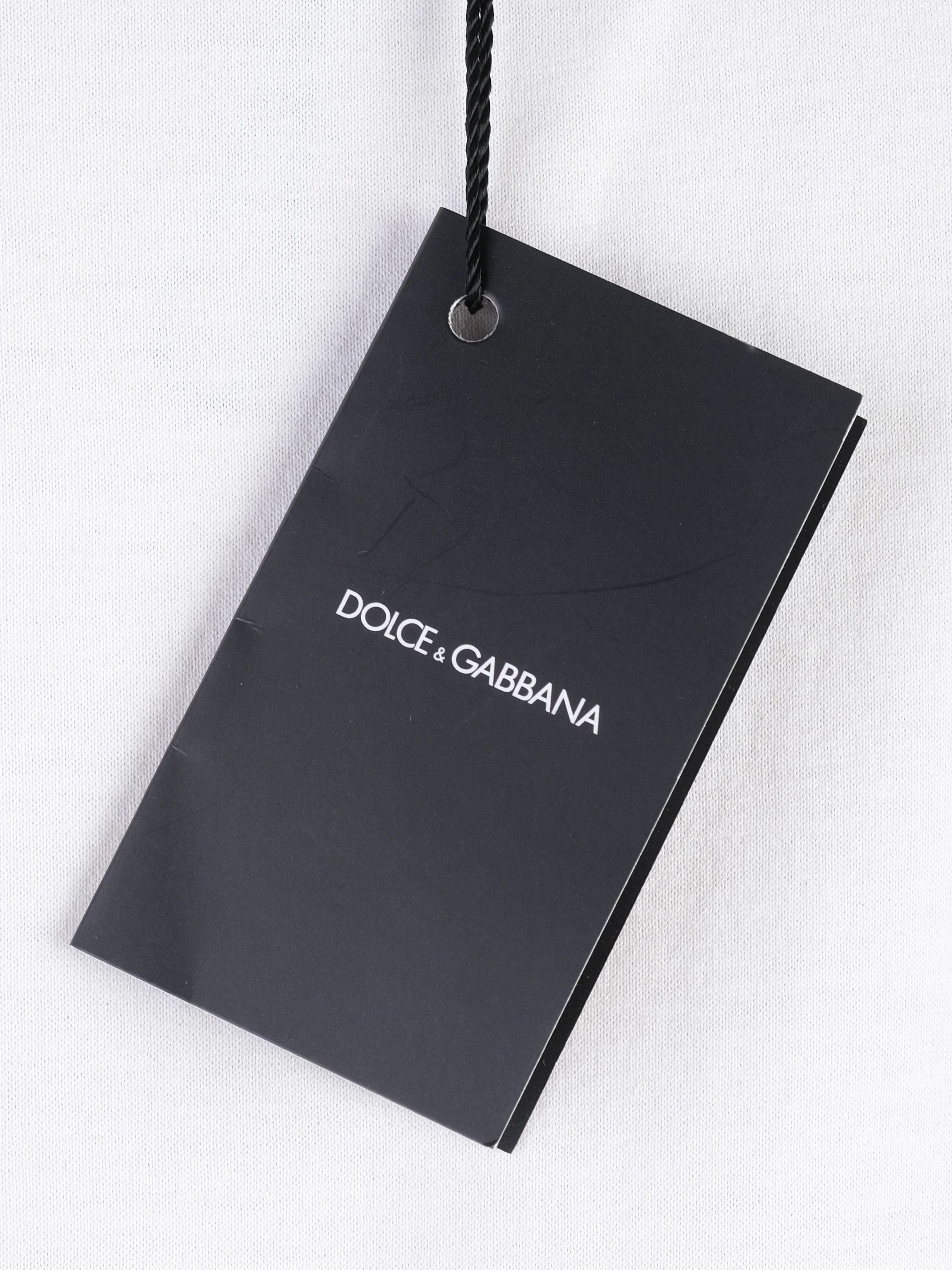 Excellent Dolce Gabbana White T-Shirt D&G LOVE IS LOVE Size M