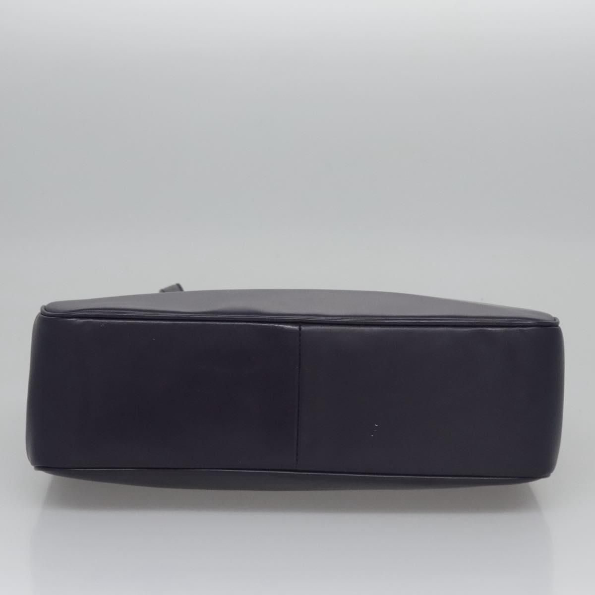 Prada Hand Bag Leather Purple Auth