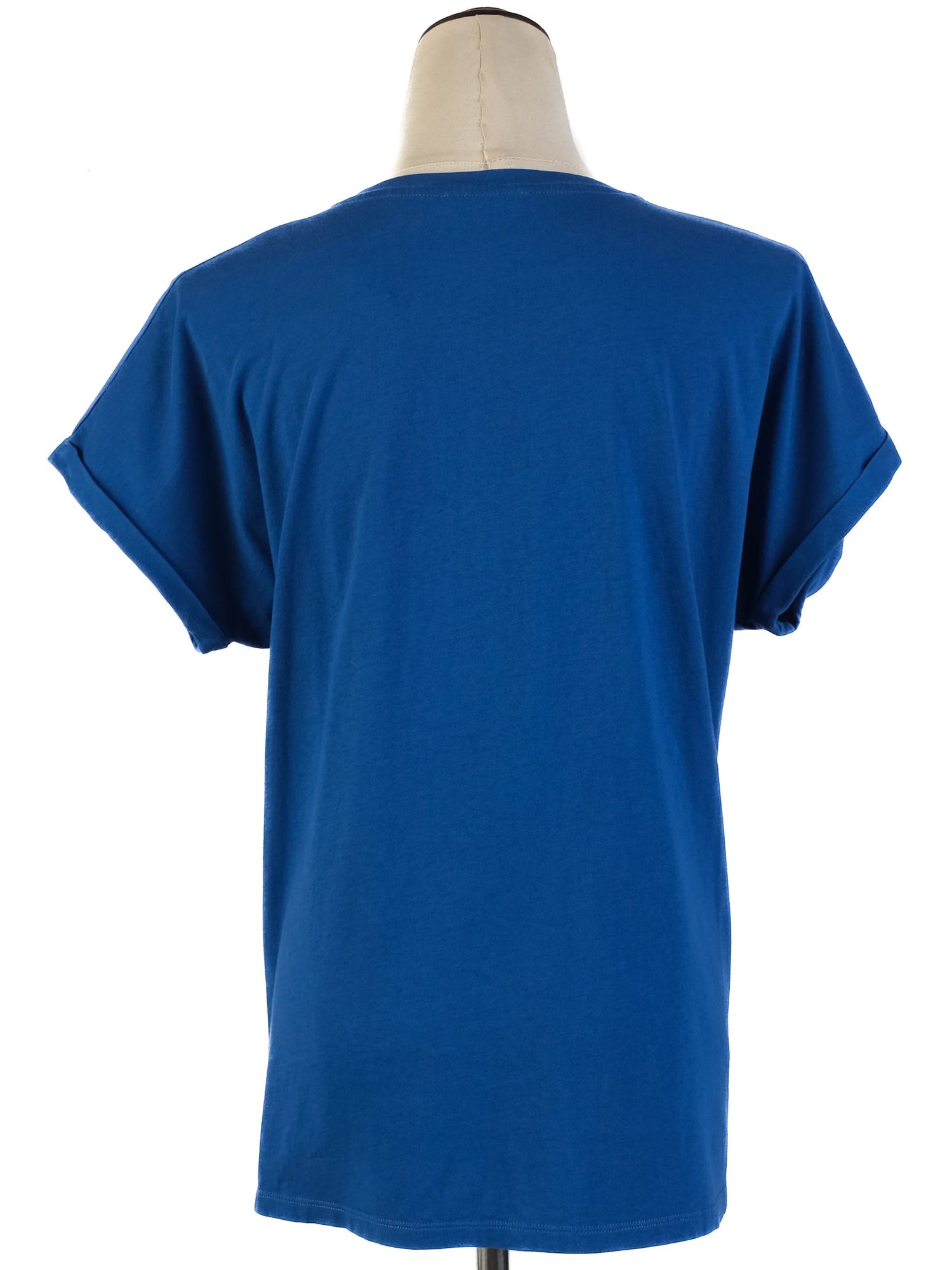 Excellent Balmain Blue Cotton T-Shirt Size M with Logo