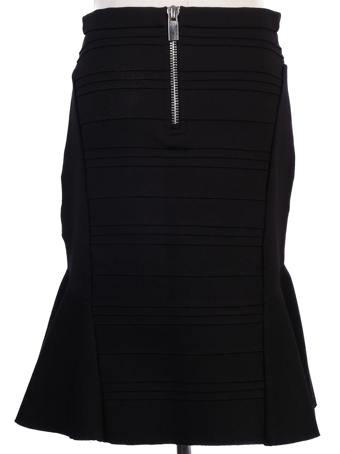 Excellent Maje Black Female Skirt Size M Pleated Flared Hem