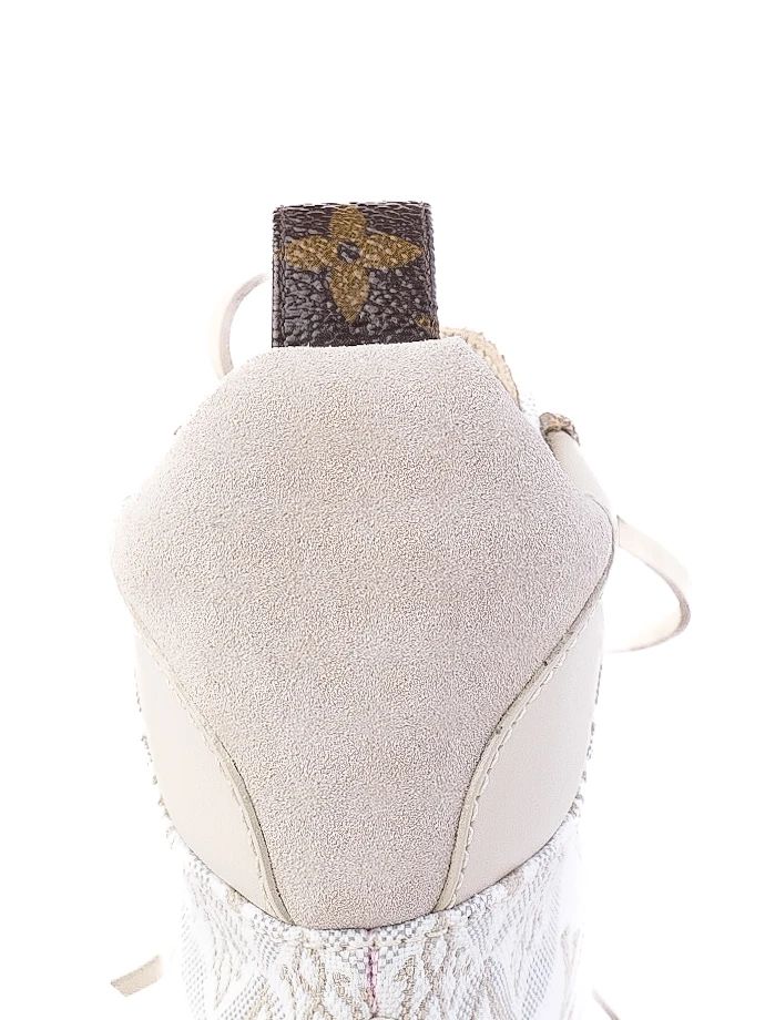 Perfect Louis Vuitton High-Top Boots White Fabric Size 38