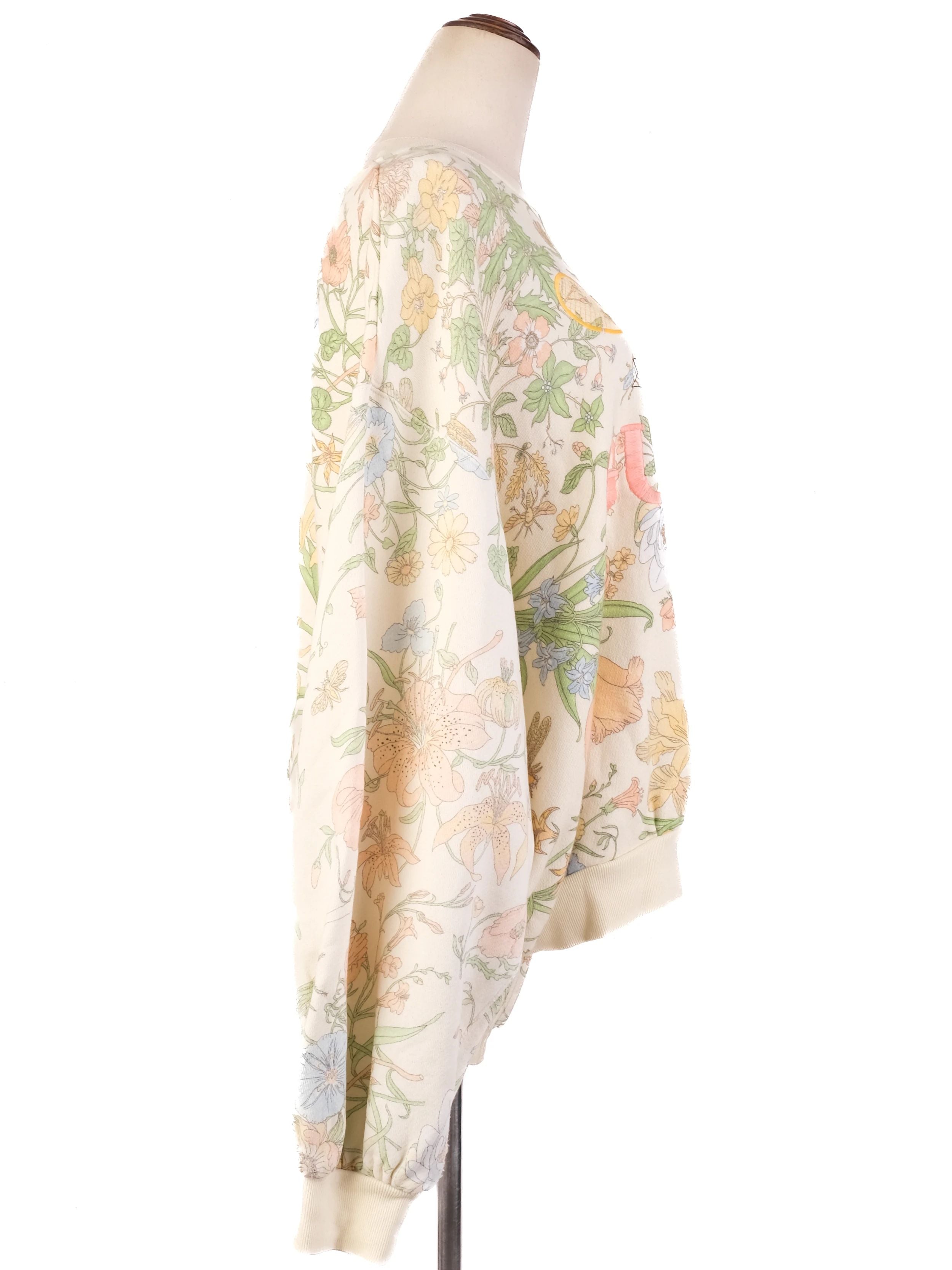 Excellent Gucci Floral Sweatshirt Cream Floral Print Women&