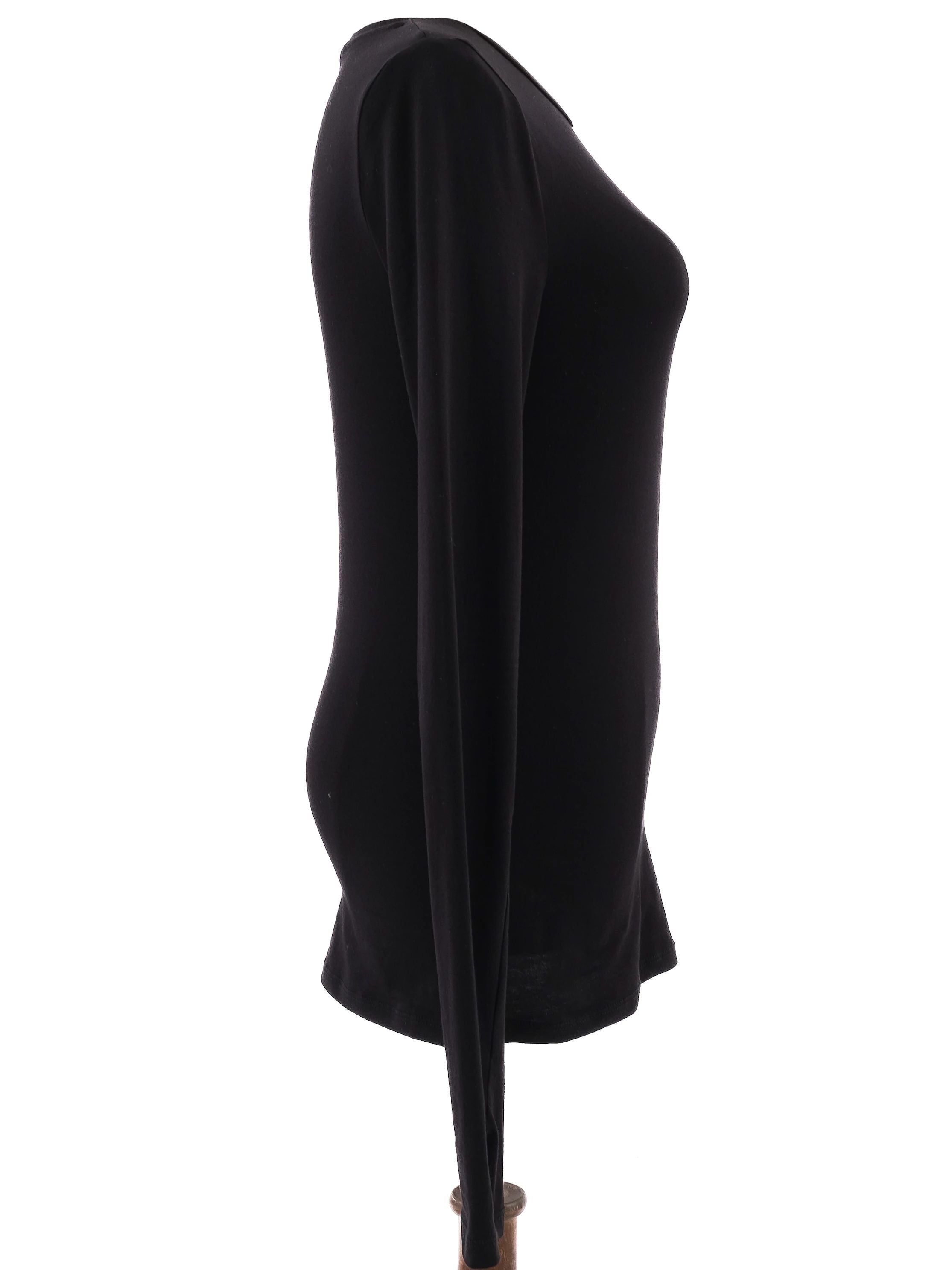Excellent Cos Black Long Sleeve Shirt Size XS Elastane Women