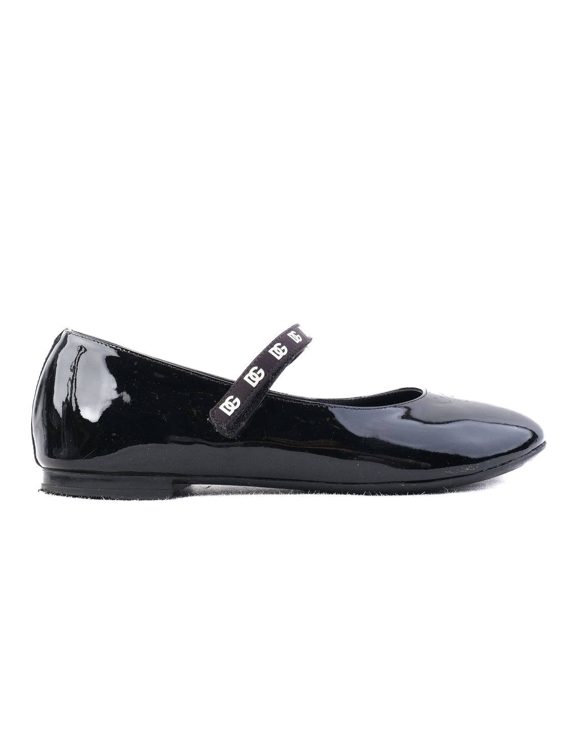 Excellent Dolce Gabbana Black Lacquer Mary Jane Shoes for Kids Size 33