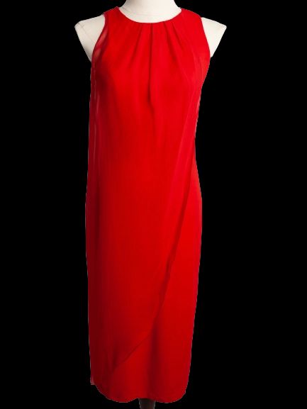 Max Mara Red Sleeveless Dress XXS Polyester Good Condition