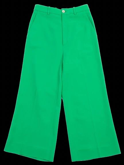 Excellent Gucci Green Wide-Leg Pants Viscose Size XS Made in Italy