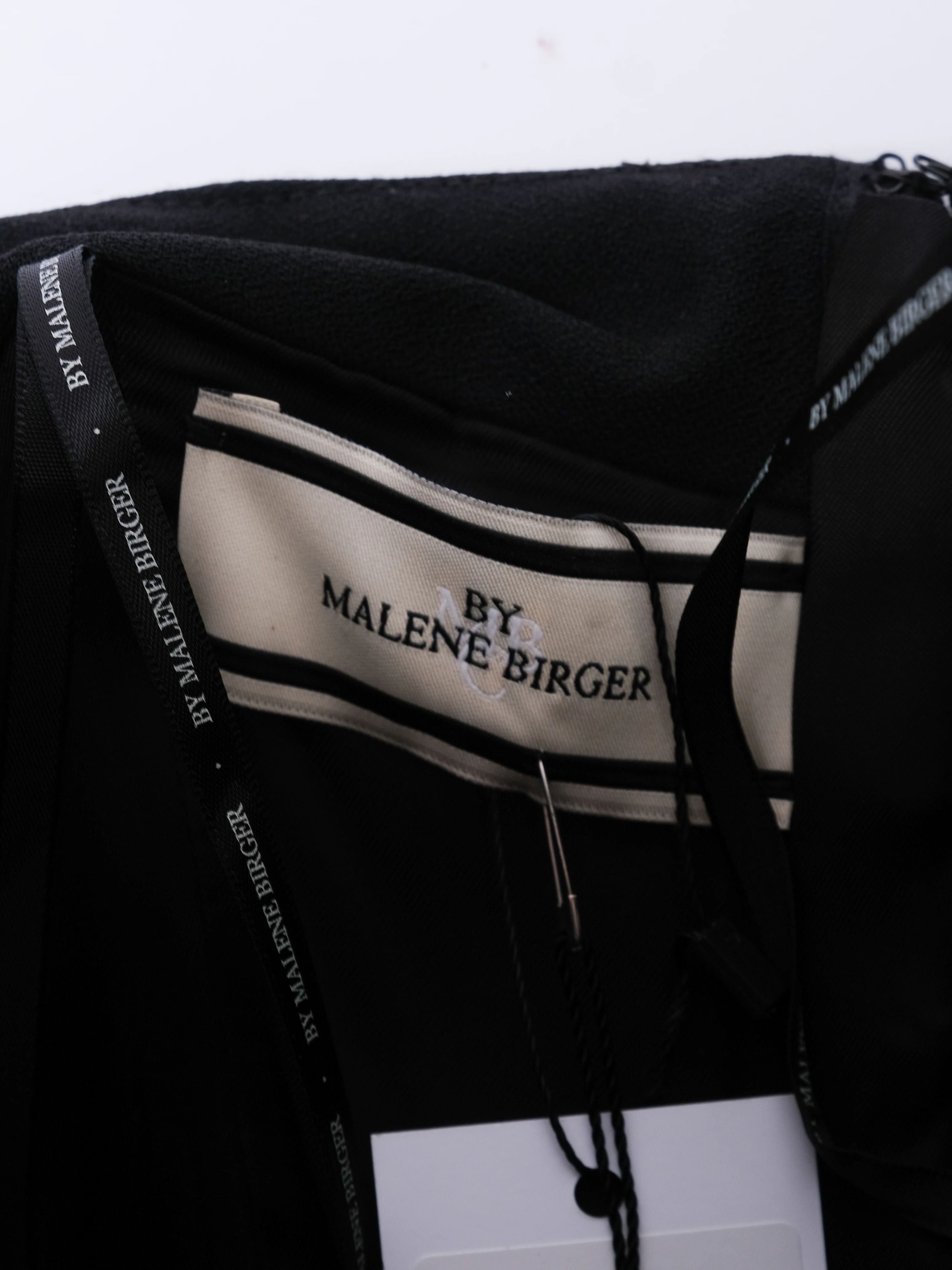 NEW By Malene Birger Black Wool Strapless Dress Size XS