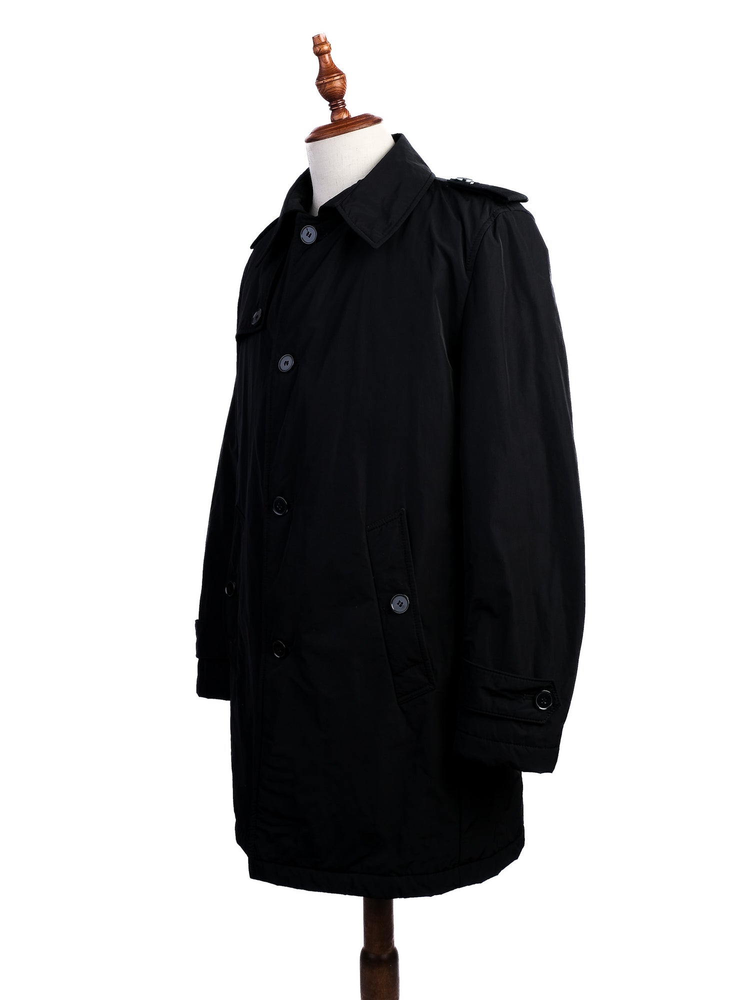 Excellent Joop Black Viscose Trench Coat for Men