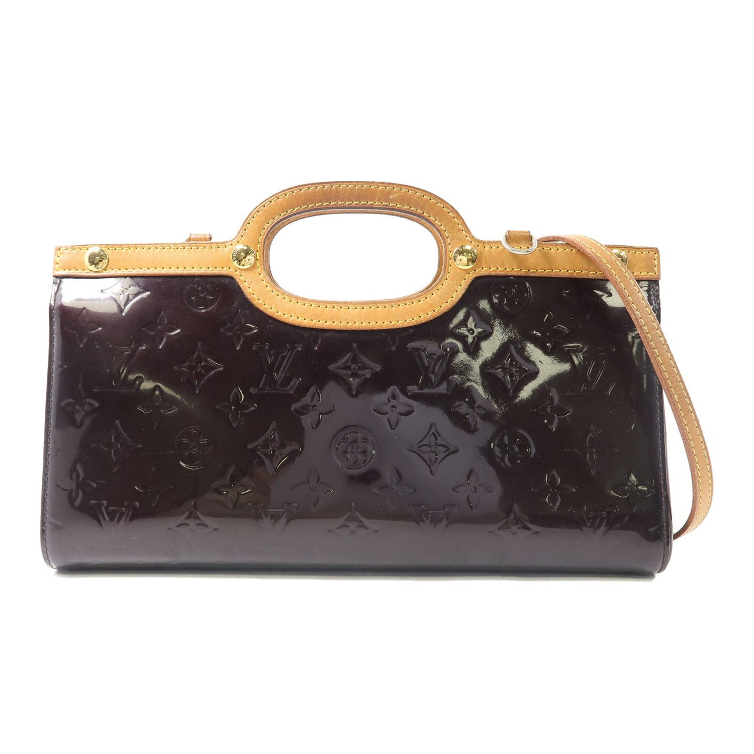 Louis Vuitton Vernis Roxbury Drive Gold Hand-ground Shoulder Bag Sake Red Red Dark Red 2way Shoulder Bag M 9199