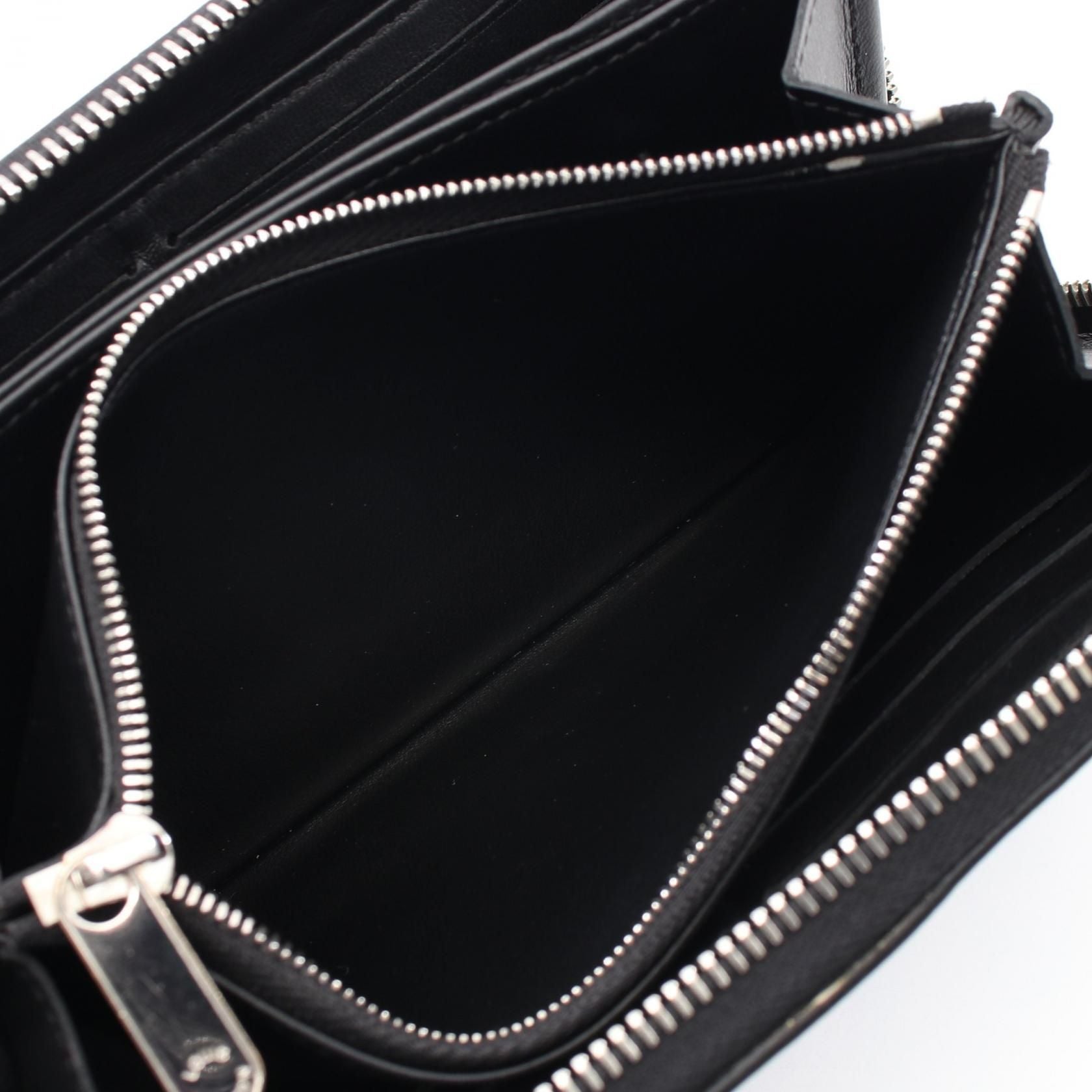 Louis Vuitton Zippy Wallet Black Around Long Wallet M 61867