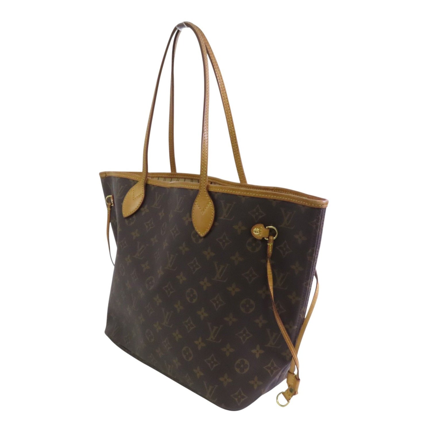 Louis Vuitton Monogram Neverfull Mm Gold Shoulder Bag Brown Shoulder Bag M 40156